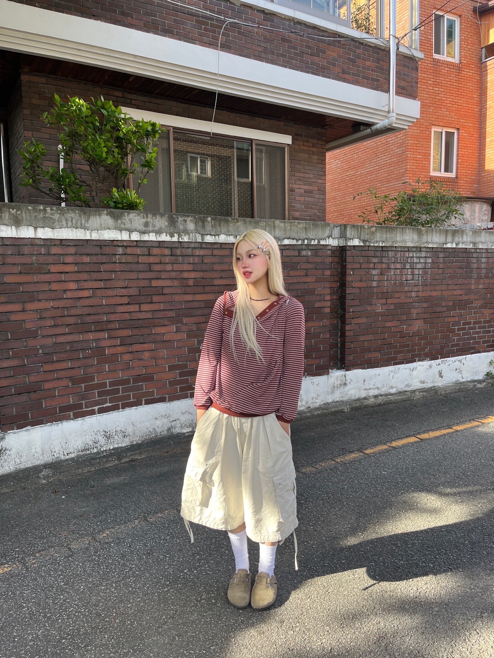 Birkenstock Boston Soft Footbed Taupe - Regular 착용 스타일