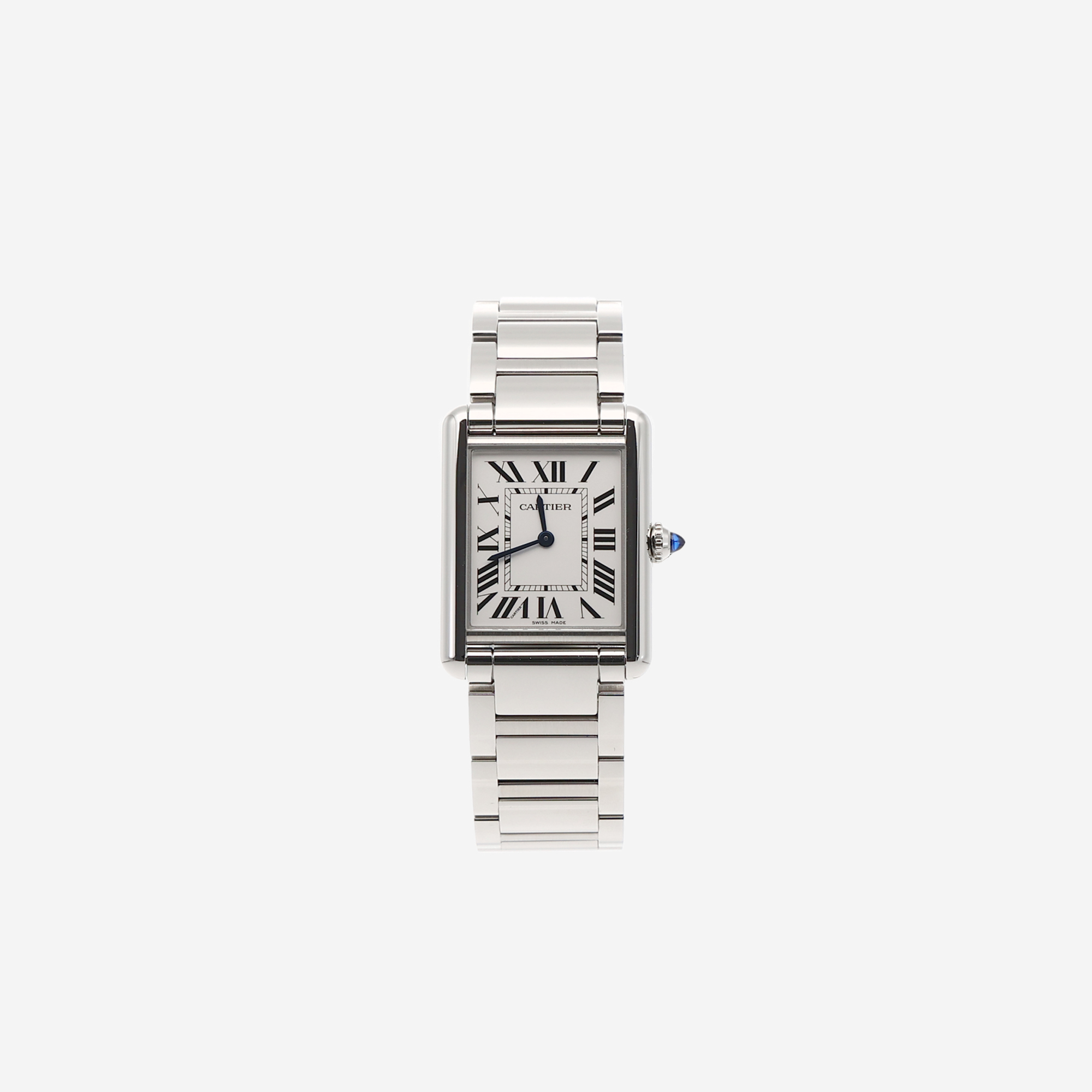 Cartier Tank Must Watch Large Quartz Steel Bracelet Steel
