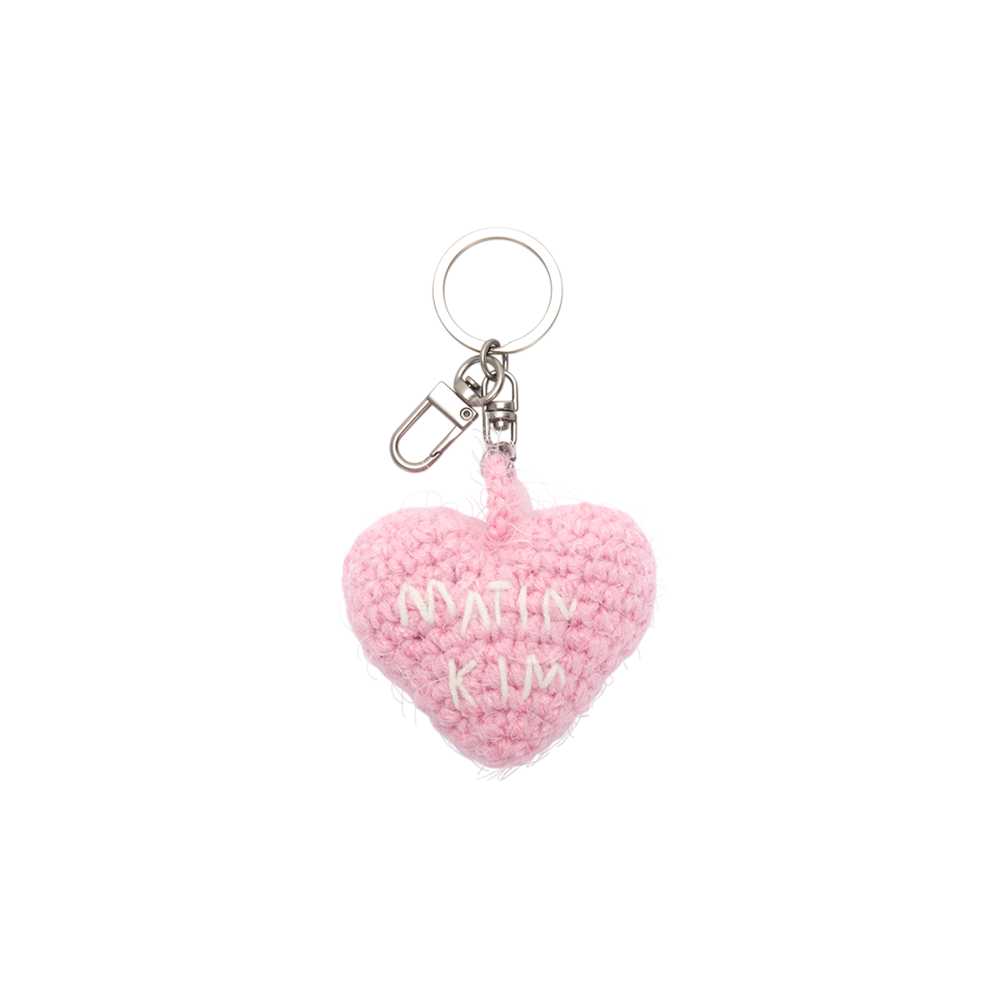 Matin Kim Heart Knit Keyring Pink 상세 이미지 1