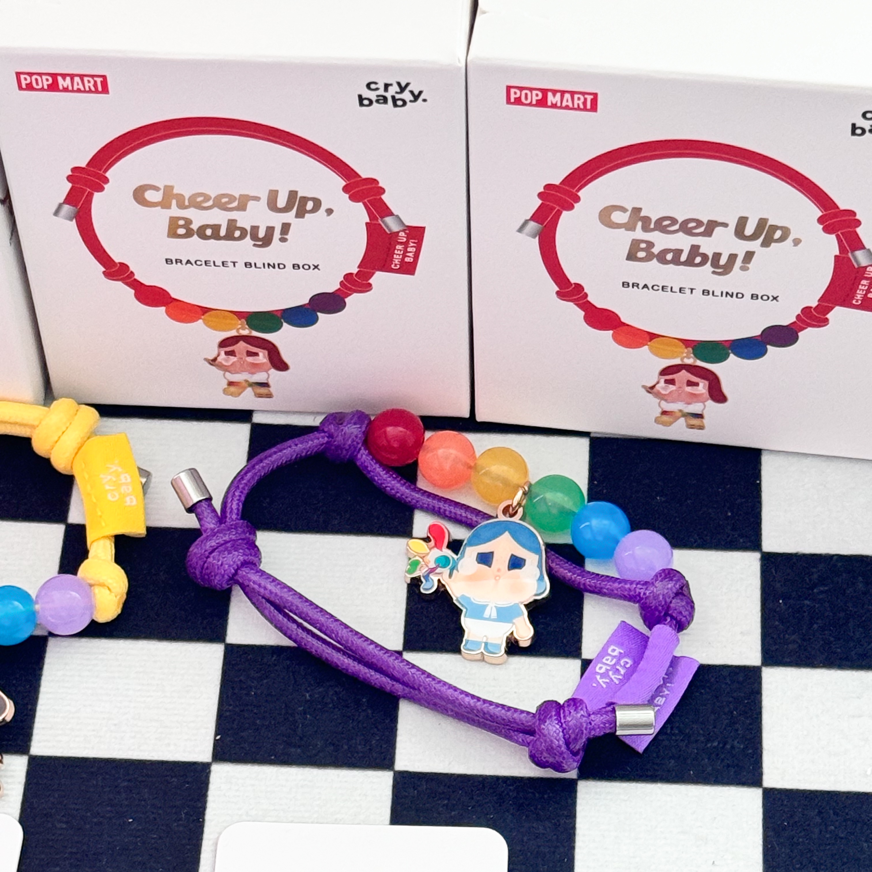 Pop Mart Crybaby Cheer Up, Baby! Series Bracelet Sealed Case (6 Blind Boxes) 착용 스타일 - 2