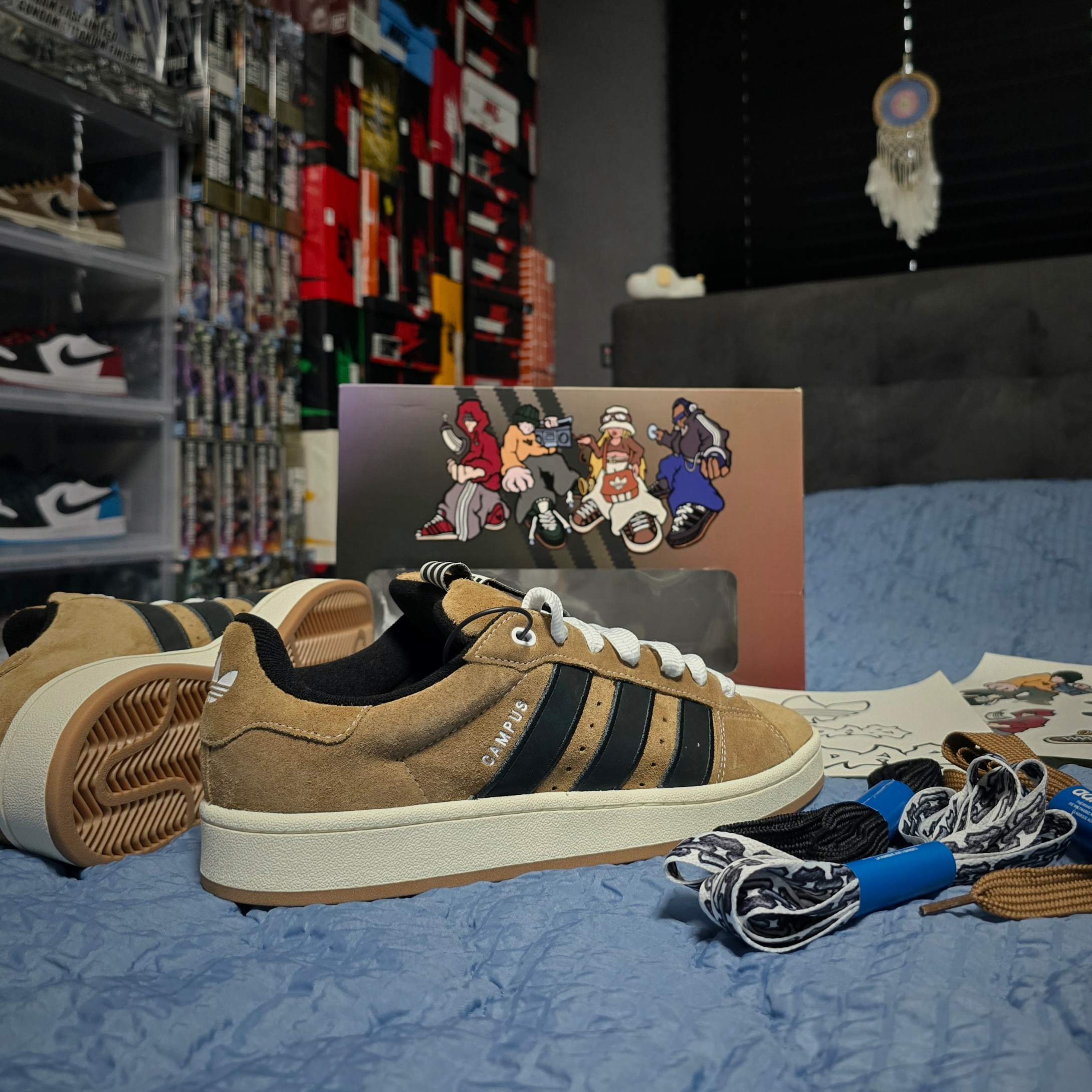 Adidas x YNuK Campus 00s Brown Desert 착용 스타일 - 3