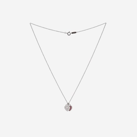 Tiffany & Co. Return To Tiffany Pink Double Heart Tag Pendant Mini Silver