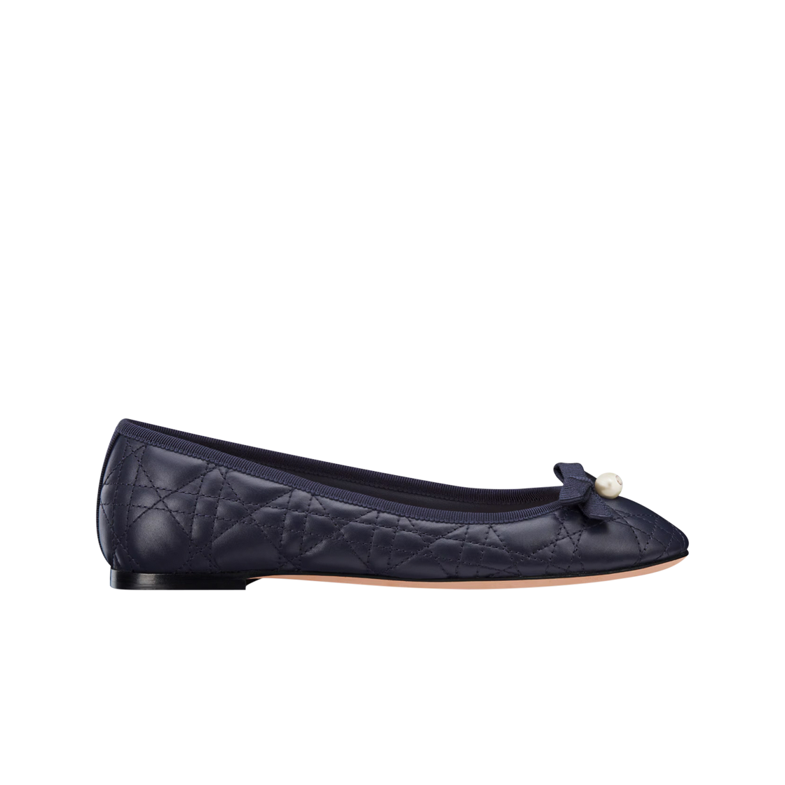 (W) Dior Ballet Flat Quilted Cannage Calfskin Deep Blue 상세 이미지 1