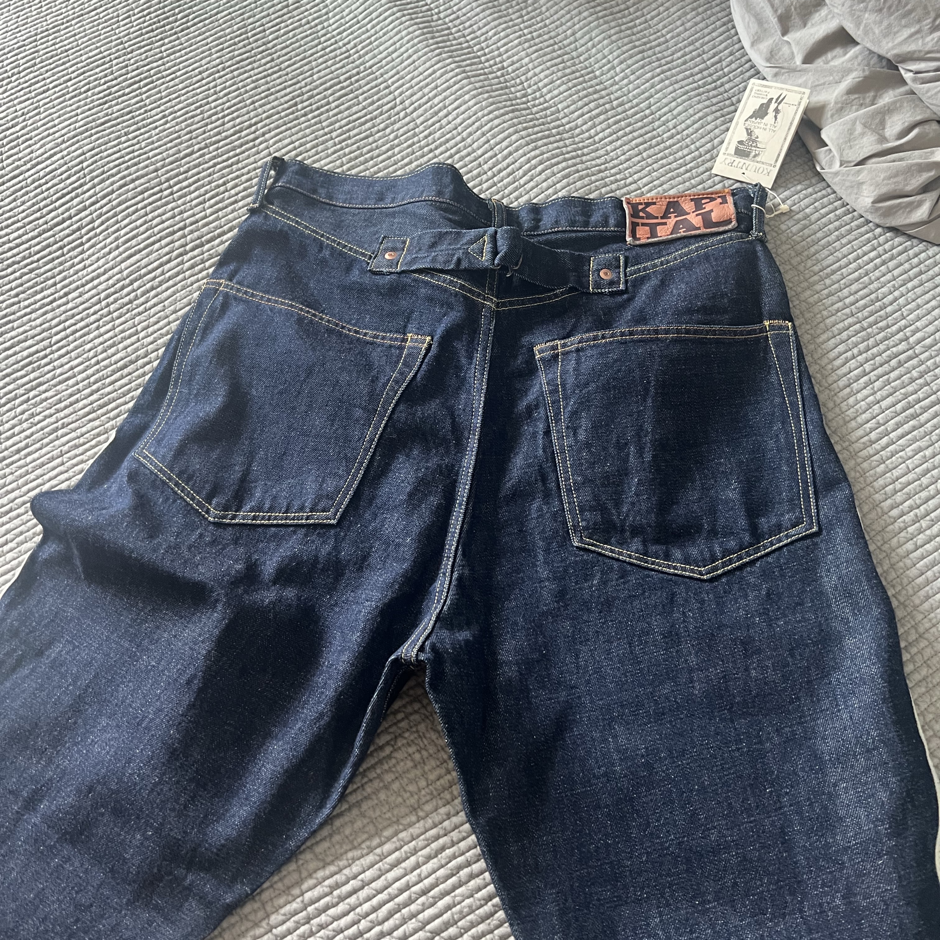 Kapital 12.5 oz. Denim Mexican Tuxedo 5P Okagilly Pants Indigo 착용 스타일 - 1