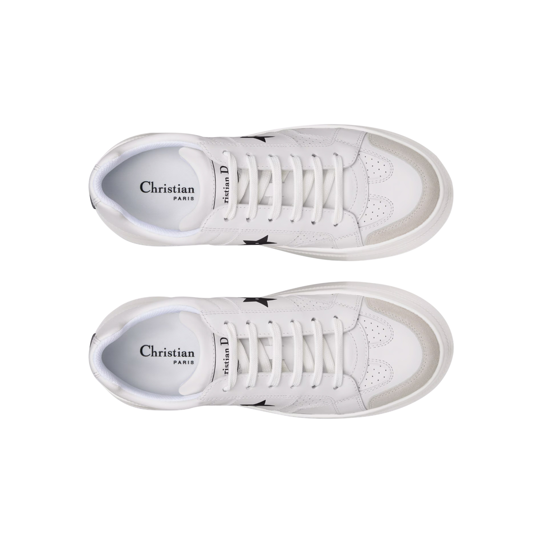 (W) 디올 스타 플랫폼 스니커즈 카프스킨 스웨이드 화이트((W) Dior Star Platform Sneakers Calfskin Suede White) - 2