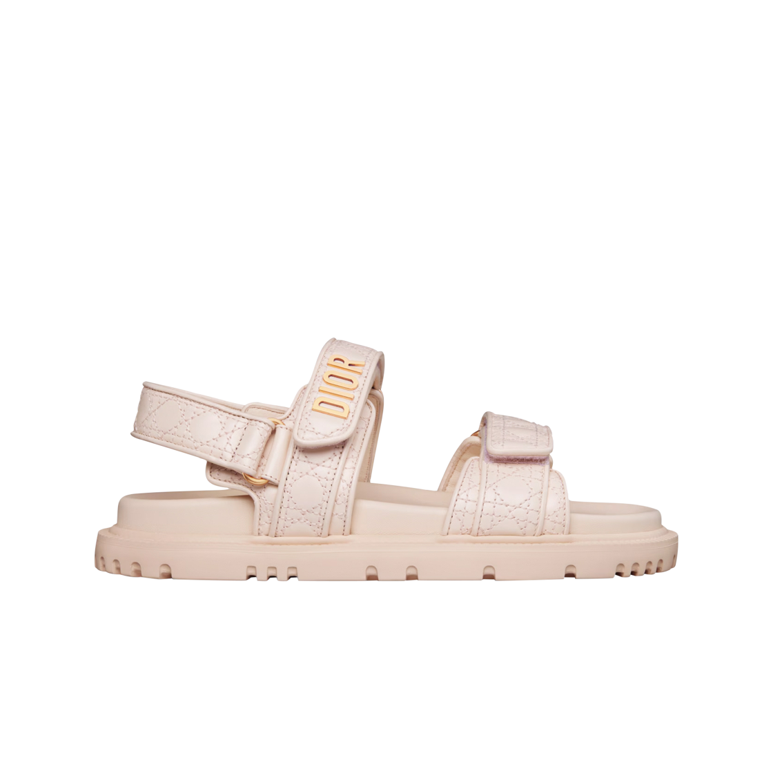 (W) Dior Dioract Sandal Quilted Cannage Calfskin Rose Quartz 상세 이미지 1