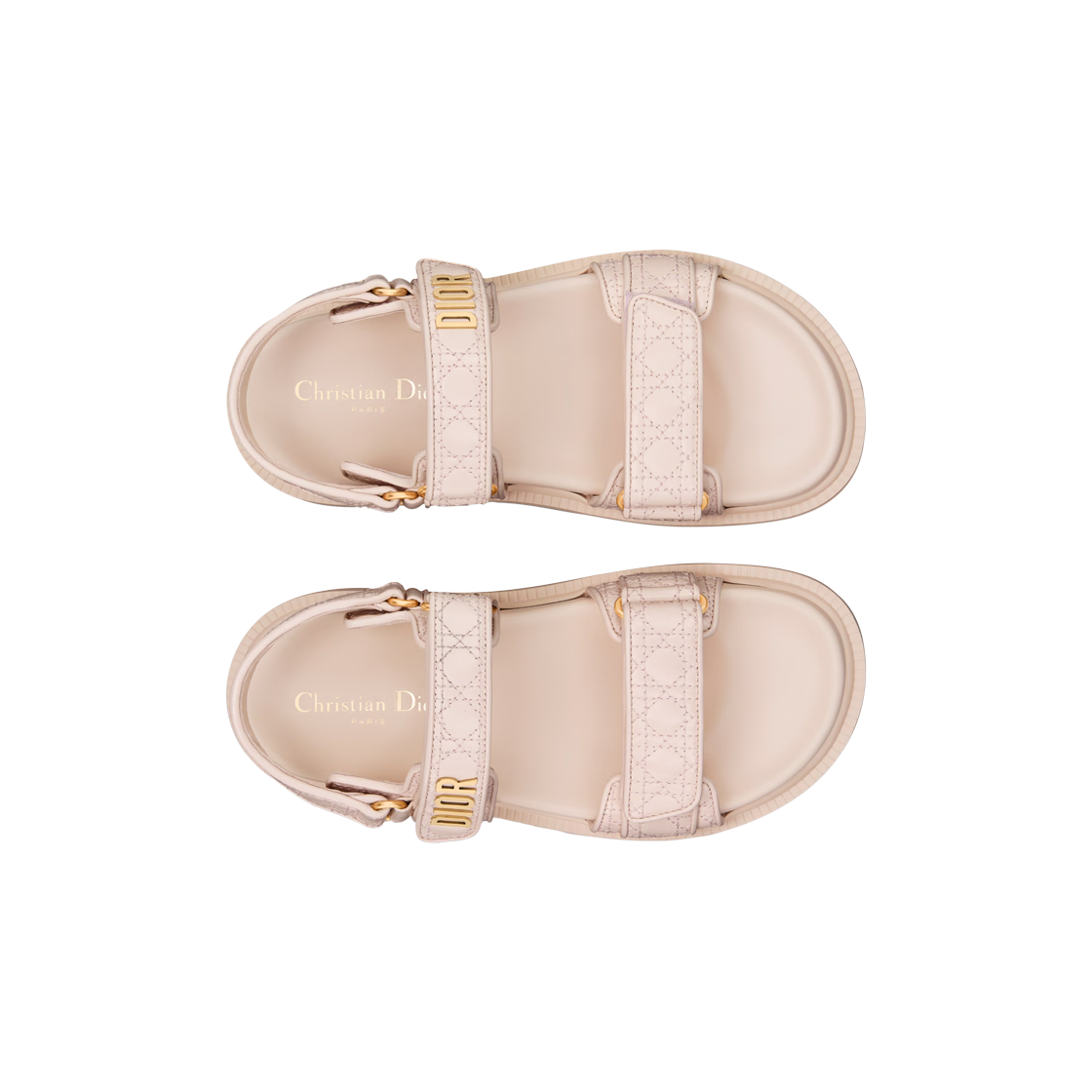 (W) Dior Dioract Sandal Quilted Cannage Calfskin Rose Quartz 상세 이미지 2