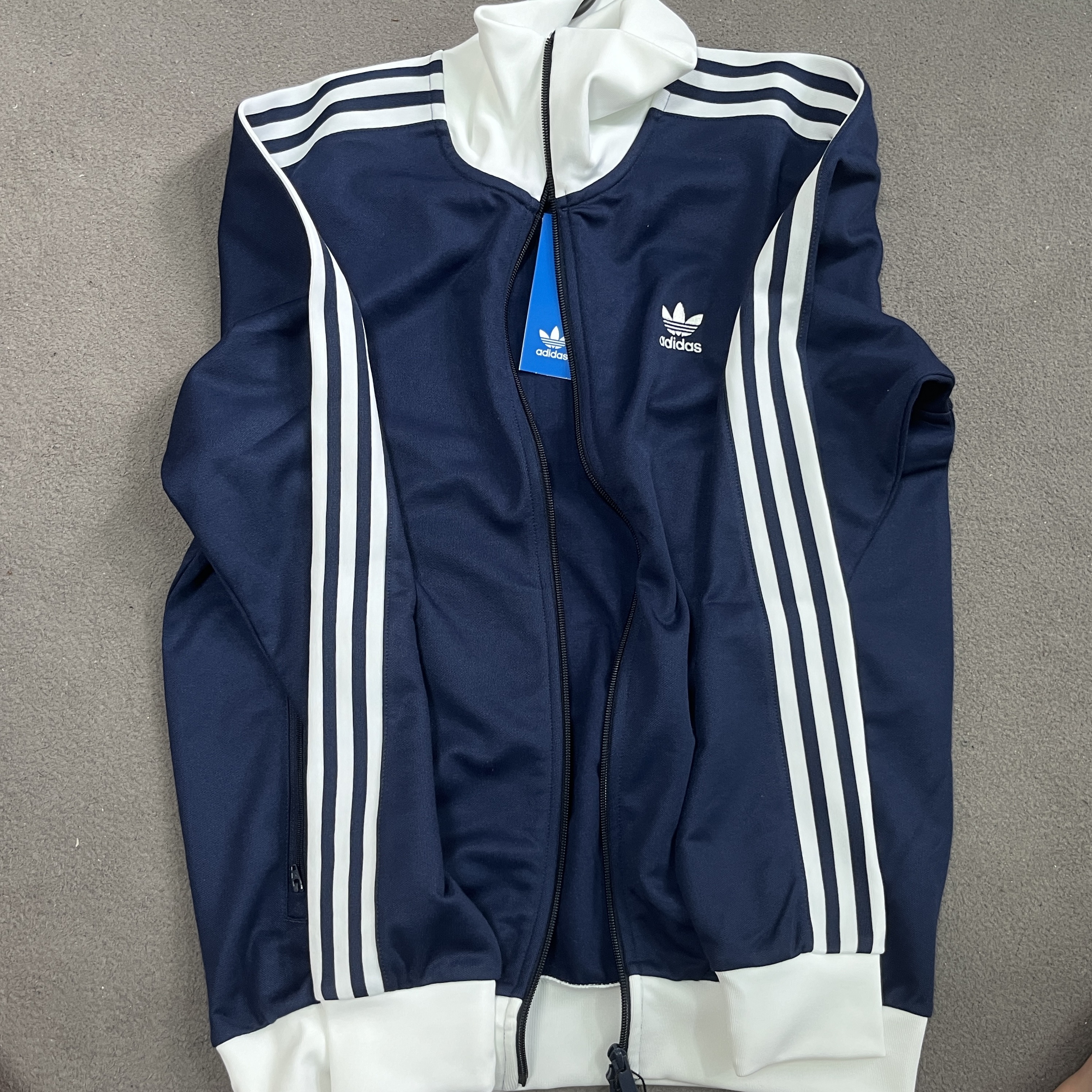 Adidas Adicolor Classic Beckenbauer Track Top Night Indigo - KR Sizing 착용 스타일