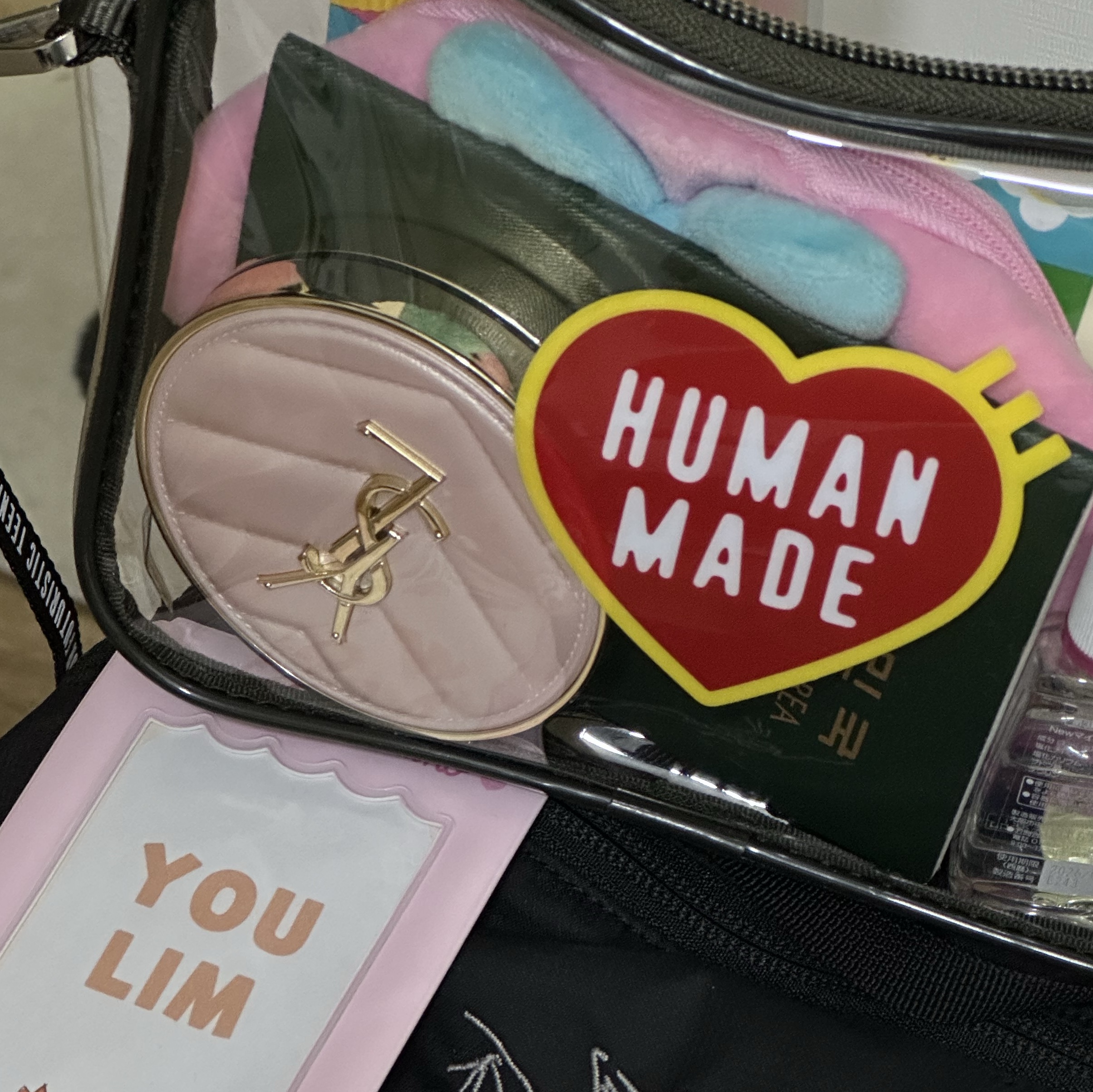 Human Made PVC Pouch Medium Clear 착용 스타일