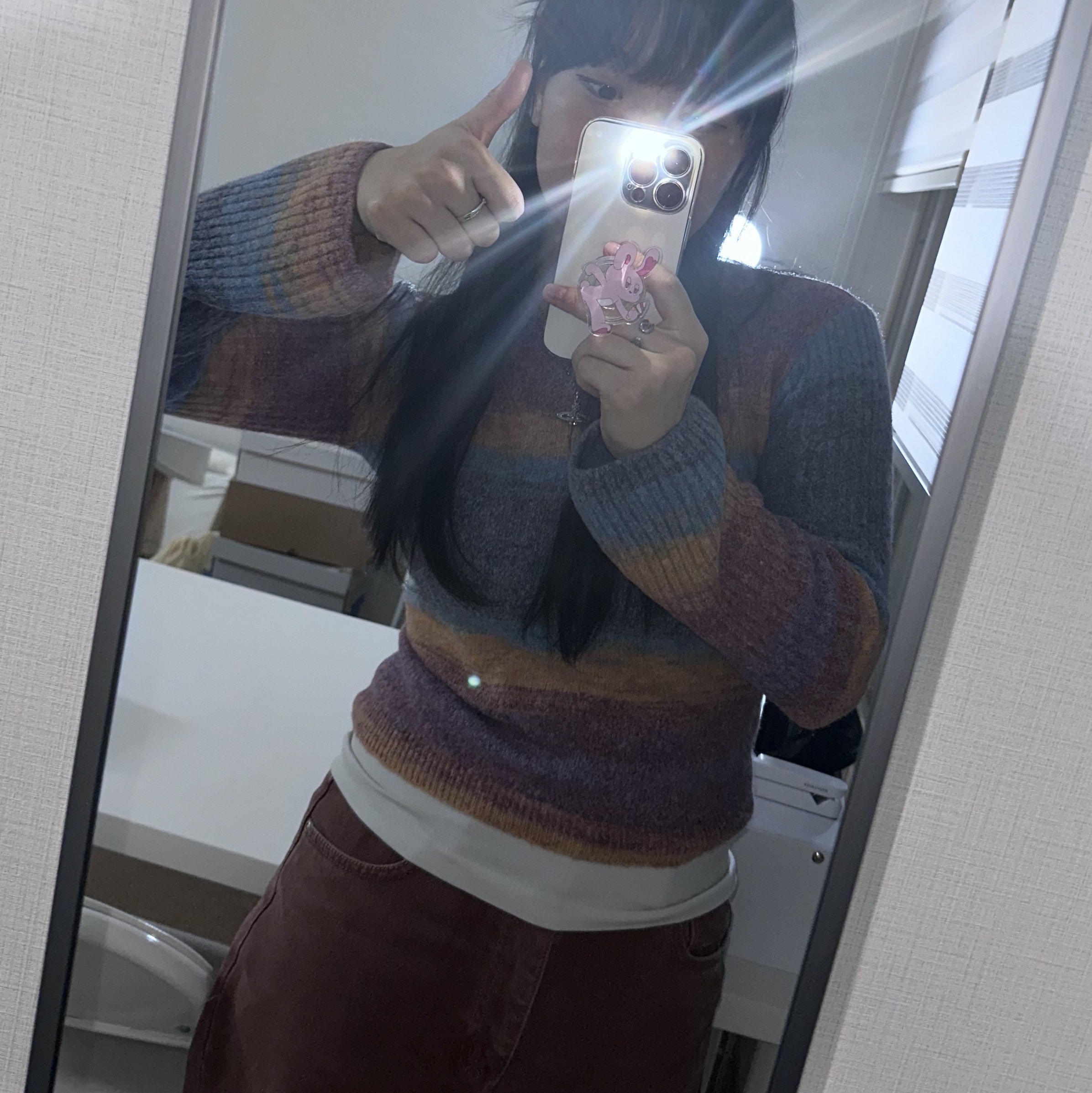 (W) Matin Kim Gradation Snug Knit Pullover Purple, Matin Kim Gradation Snug Knit Muffler Purple ์ฐฉ์ฉ ์คํ์ผ - 1