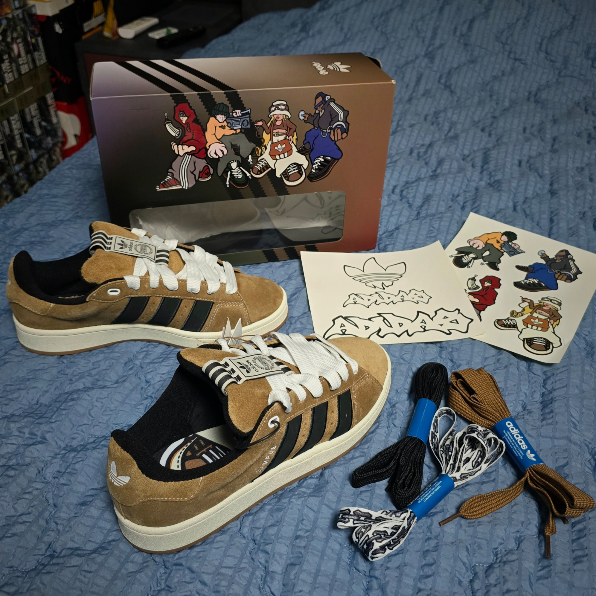 Adidas x YNuK Campus 00s Brown Desert 착용 스타일 - 5