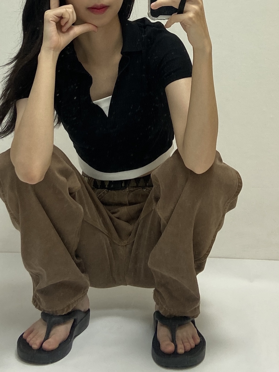 Carhartt WIP Dearborn Canvas Single Knee Pants Hamilton Brown Rigid 착용 스타일 - 5