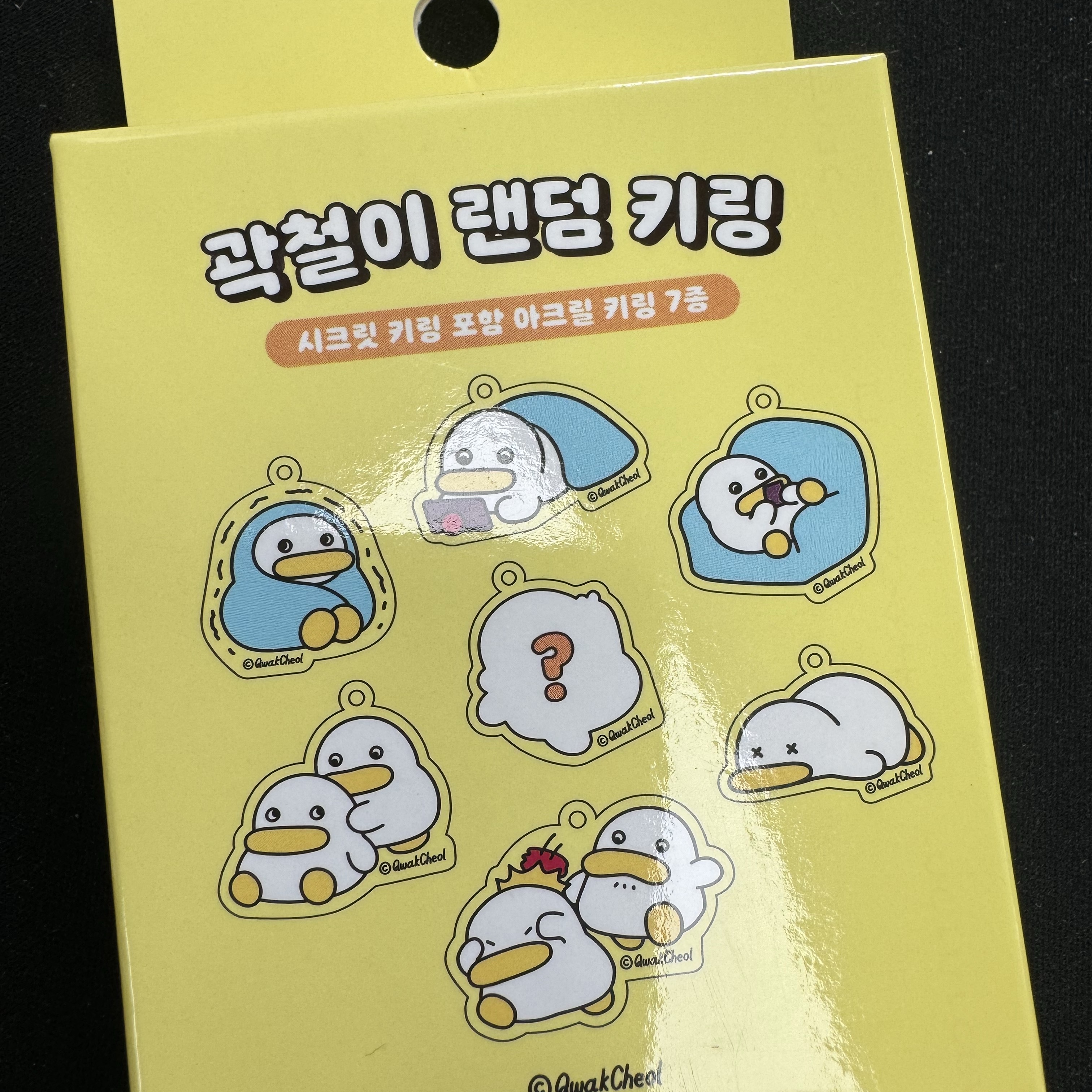QwakCheol Random Acrylic Keyring 착용 스타일 - 1