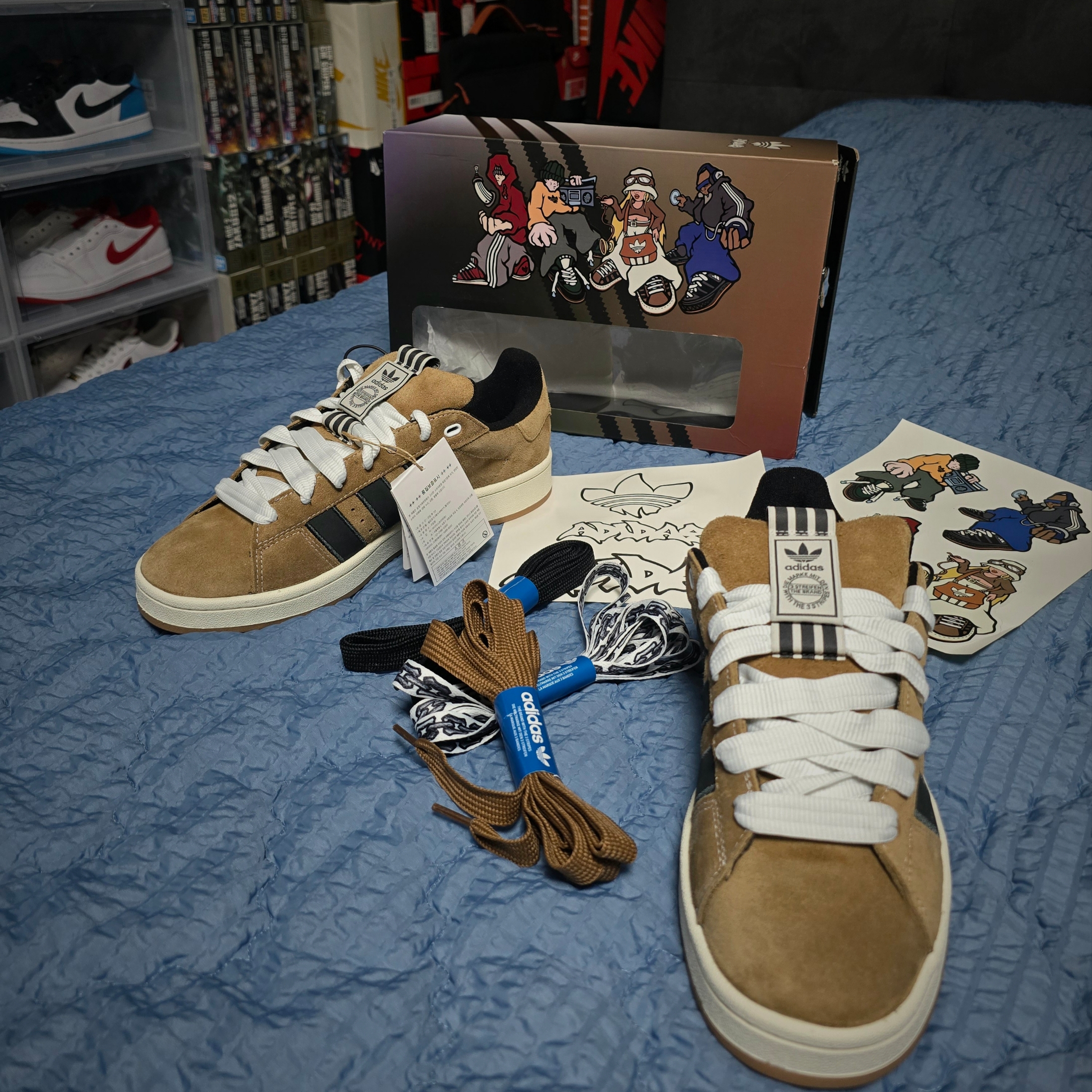 Adidas x YNuK Campus 00s Brown Desert 착용 스타일 - 4