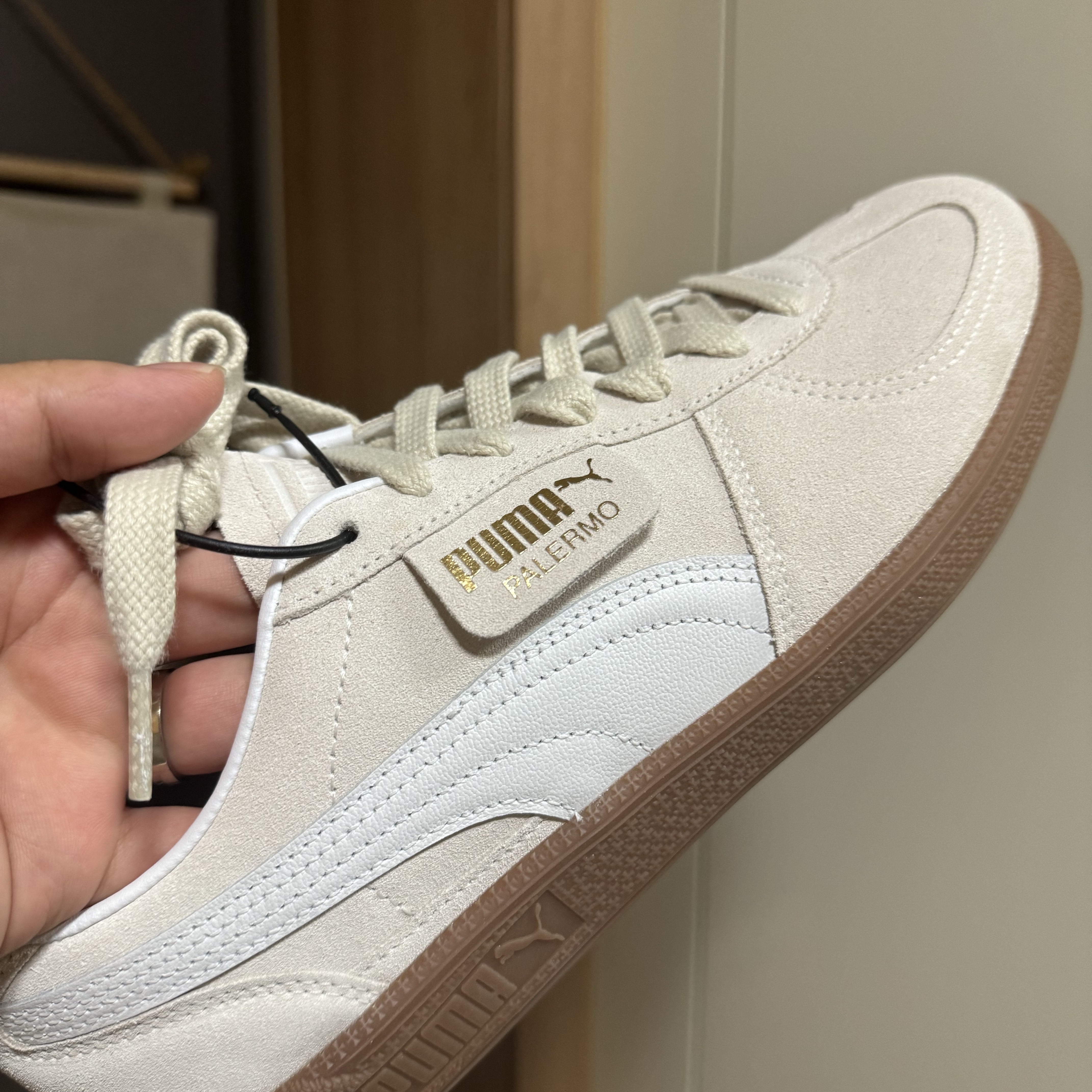 Puma Palermo Alpine Snow White 착용 스타일 - 1