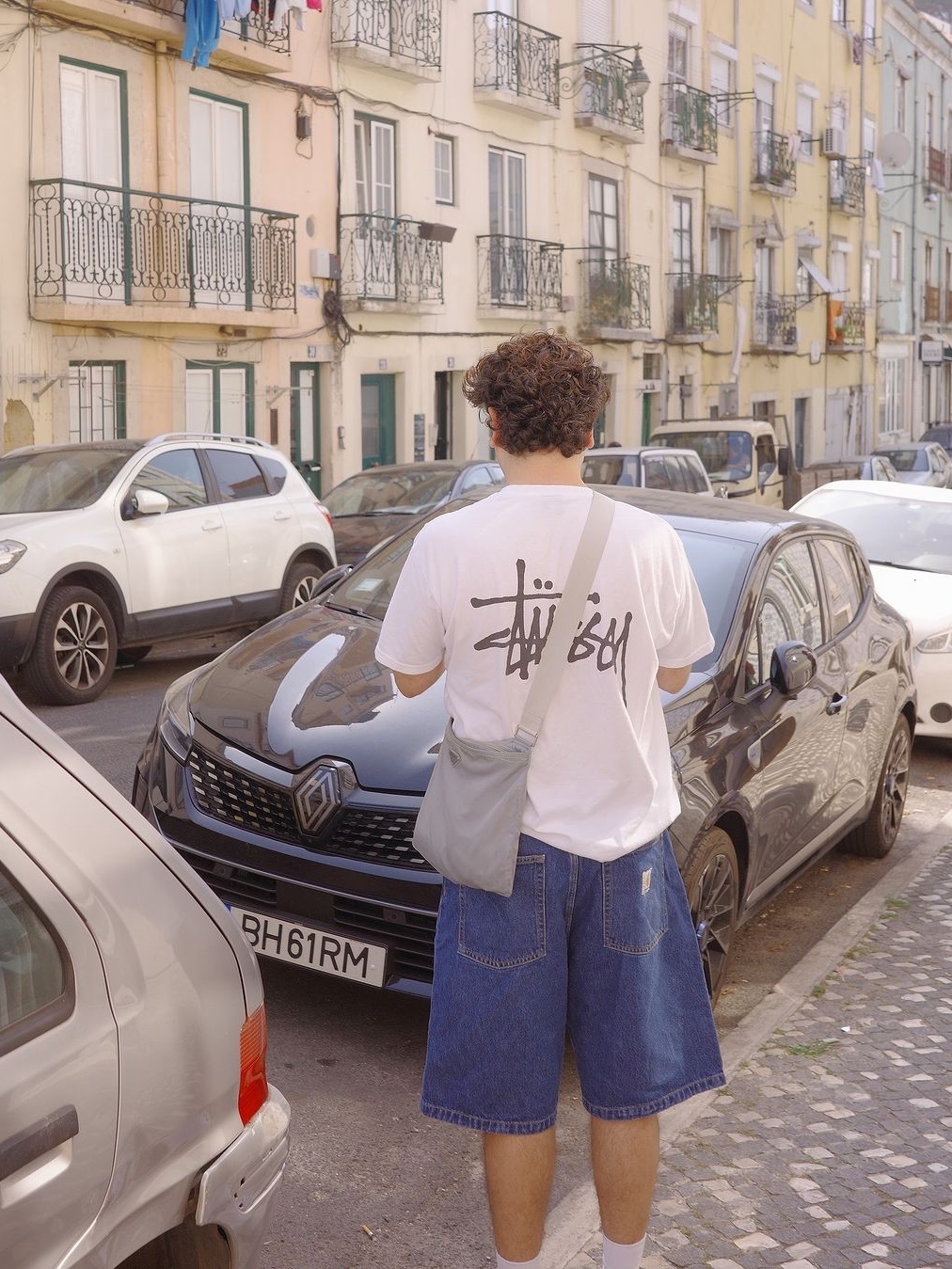 IAB Studio Japanese Washed Denim Pants Blue, True Religion x Fetch Denim Separate Cargo Pants Black 착용 스타일 - 4