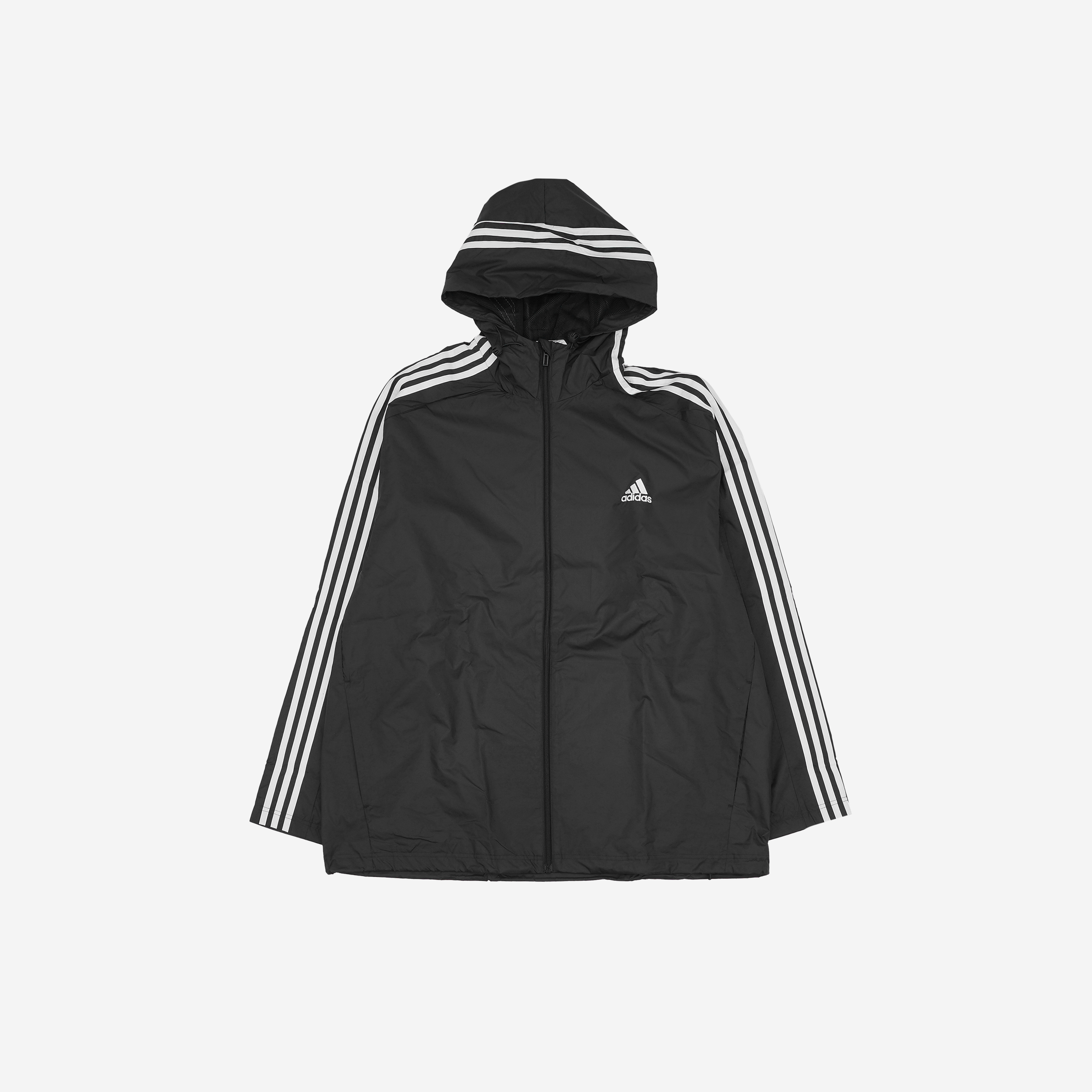 Adidas Essential 3S Woven Windbreaker Jacket Black - KR Sizing
