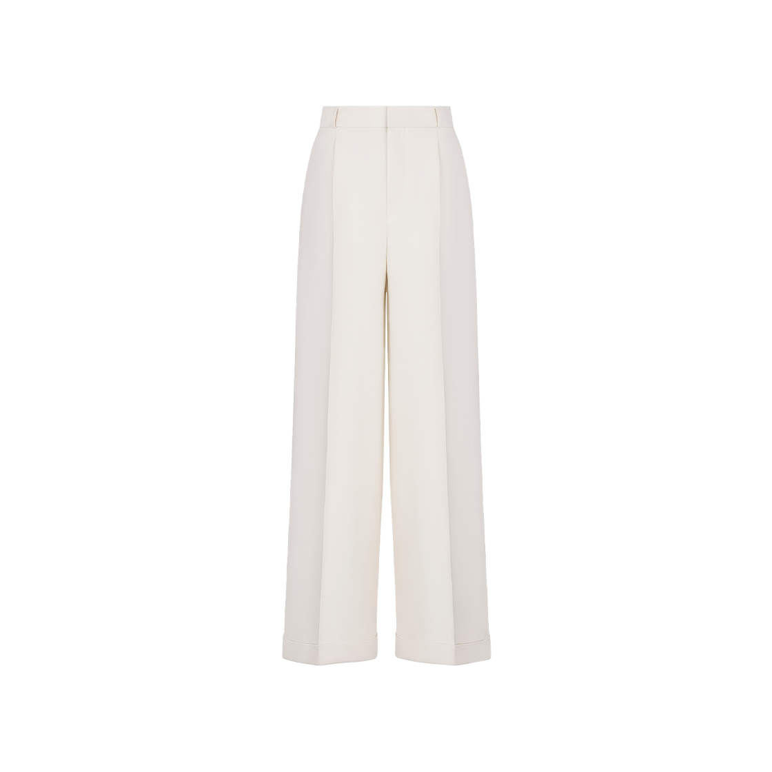 (W) Dior Flared Pants White Wool Silk 상세 이미지 1