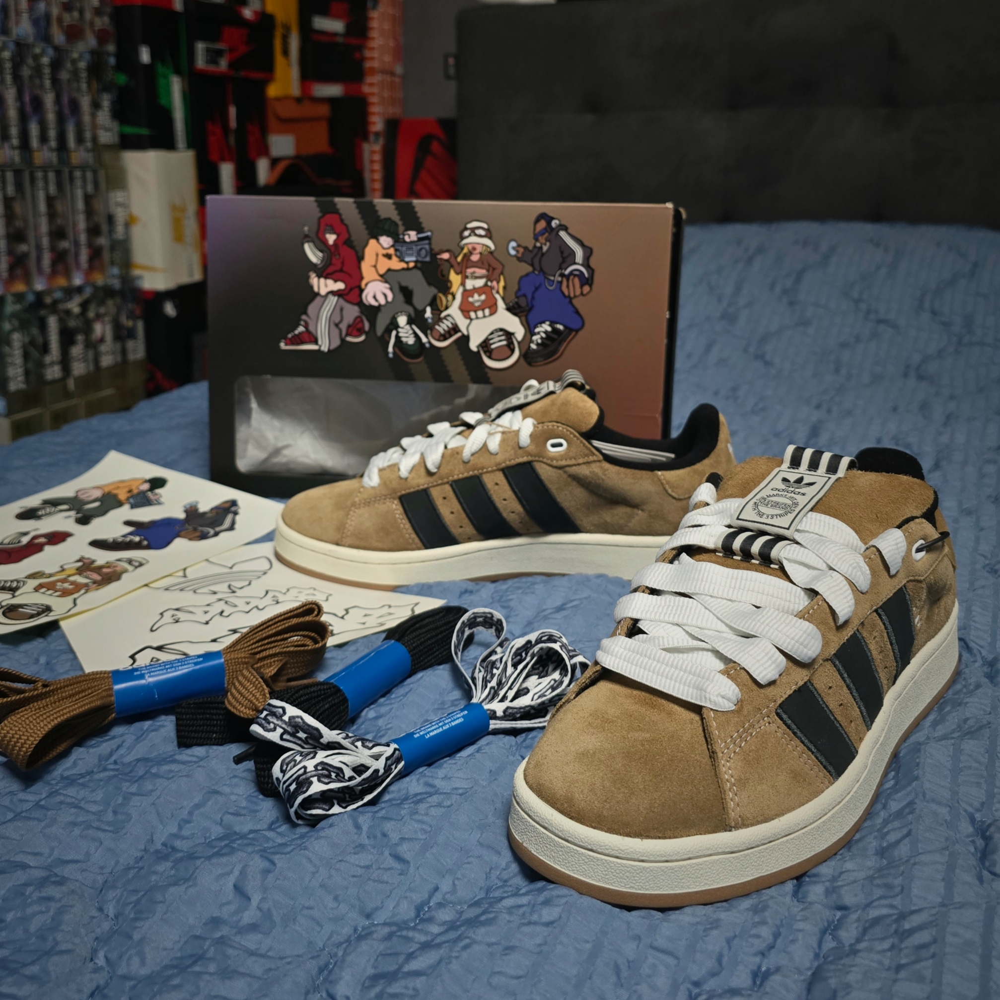 Adidas x YNuK Campus 00s Brown Desert 착용 스타일 - 2