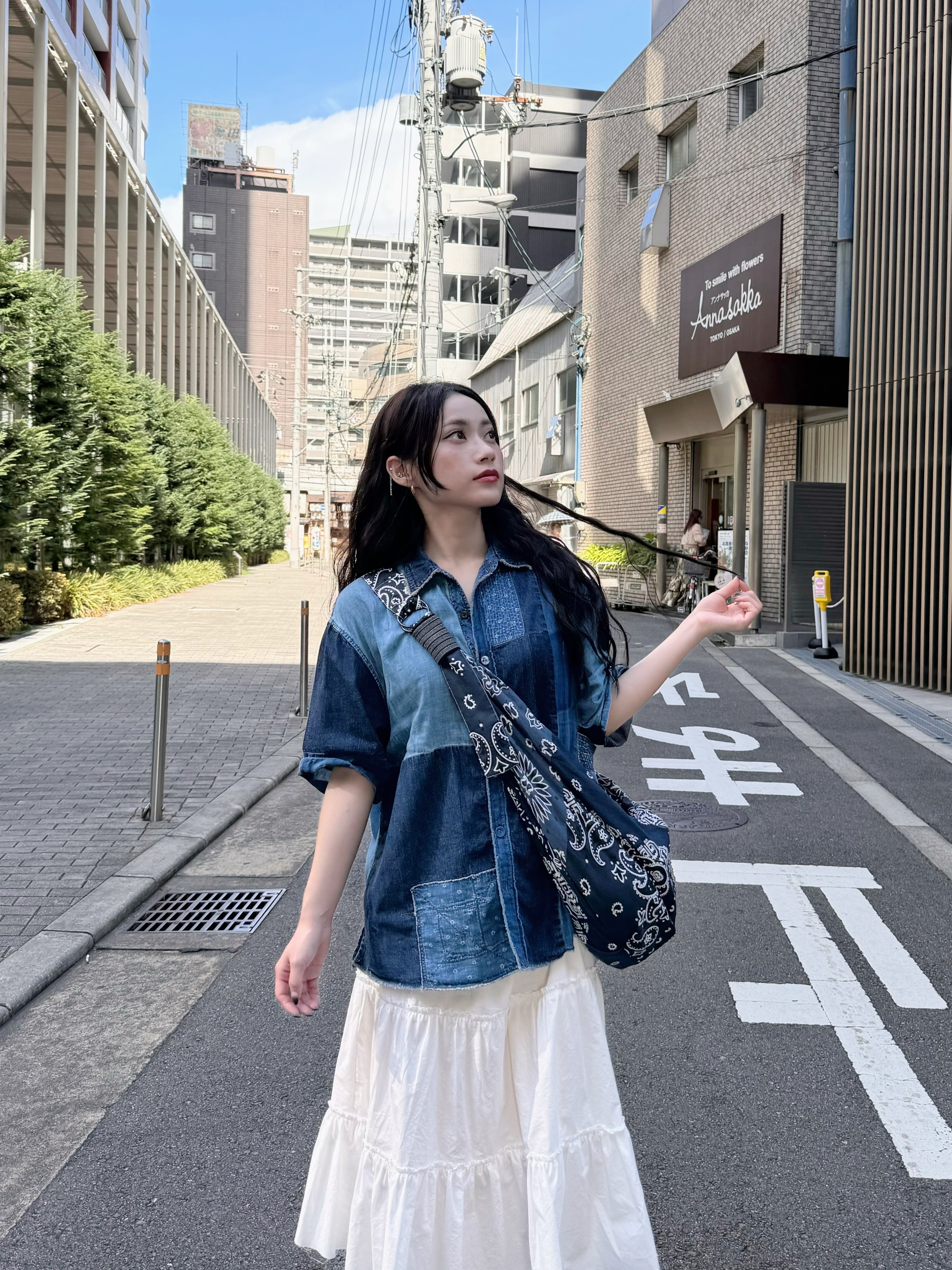 Kapital IDG Patchwork Kathmandu Shirt 2022 Indigo, Kapital Gauze Bandana Beach Snuffkin Bag Purple Navy 착용 스타일