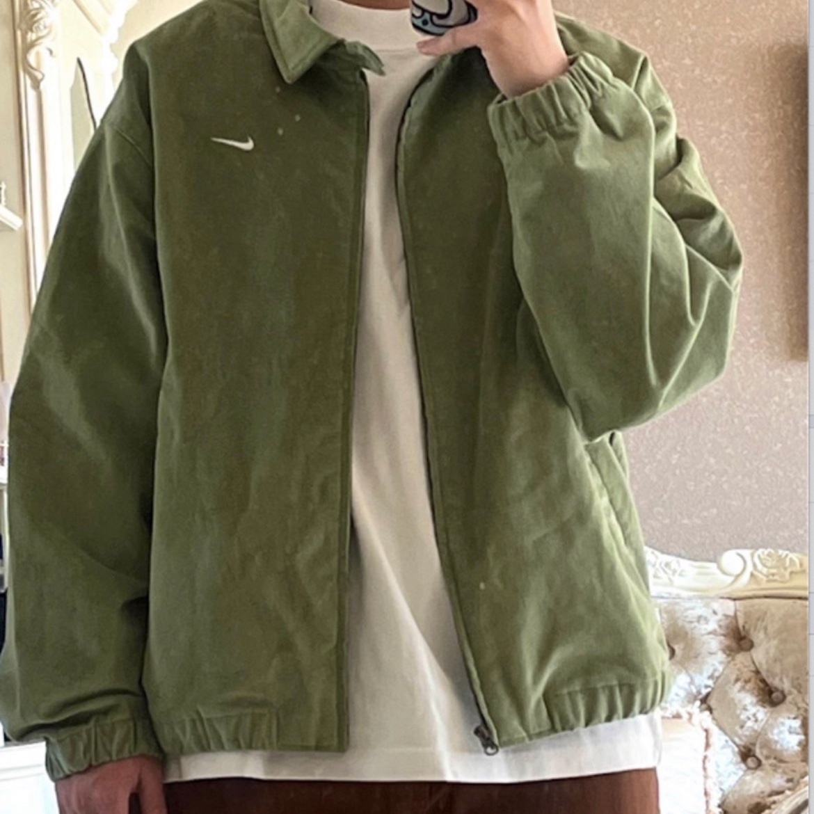 Nike Life Harrington Jacket Oil Green - Asia 착용 스타일