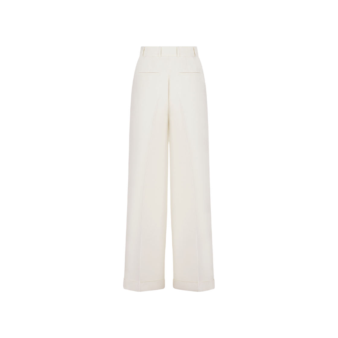 (W) Dior Flared Pants White Wool Silk 상세 이미지 2