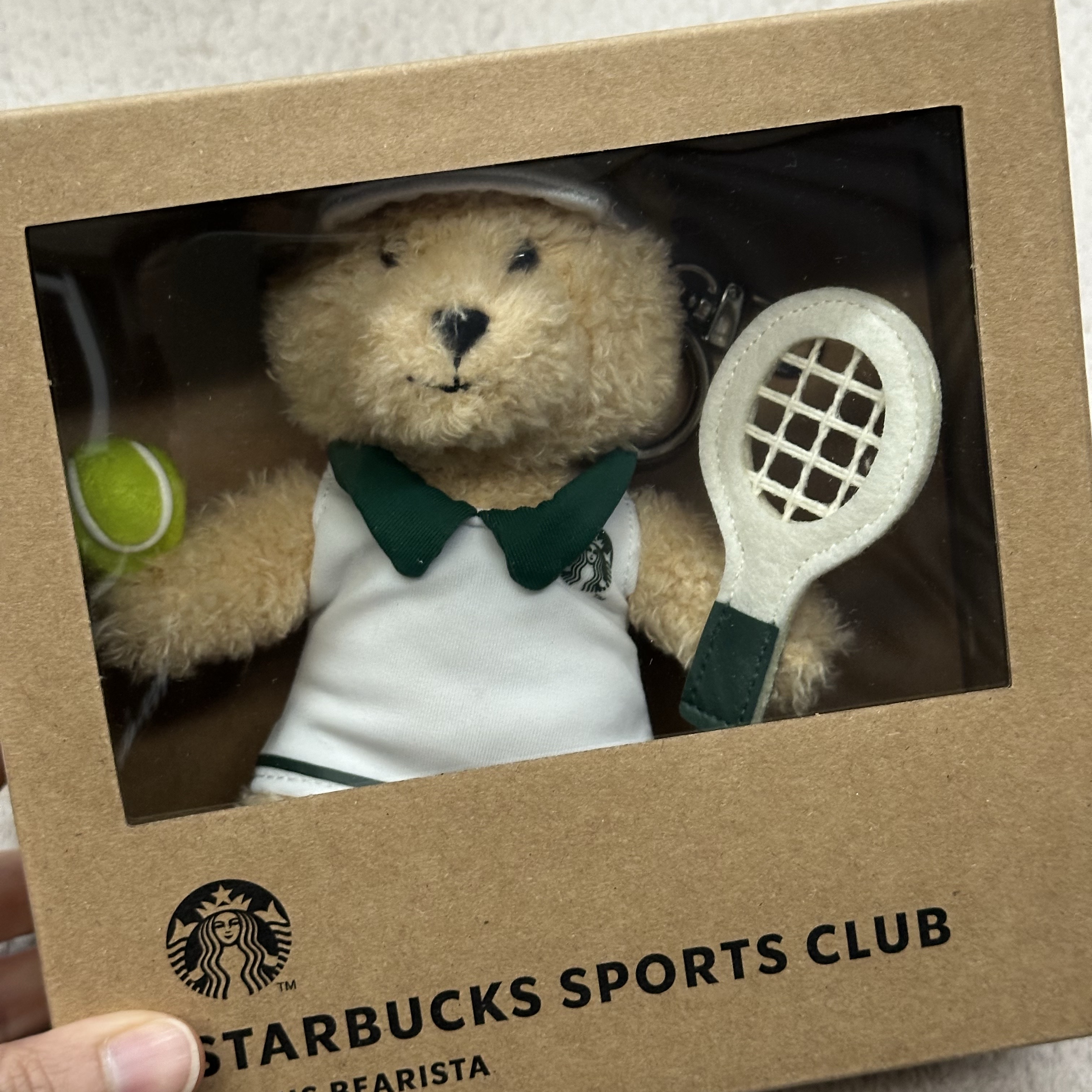 Starbucks Tennis Bearista Keychain 착용 스타일 - 1