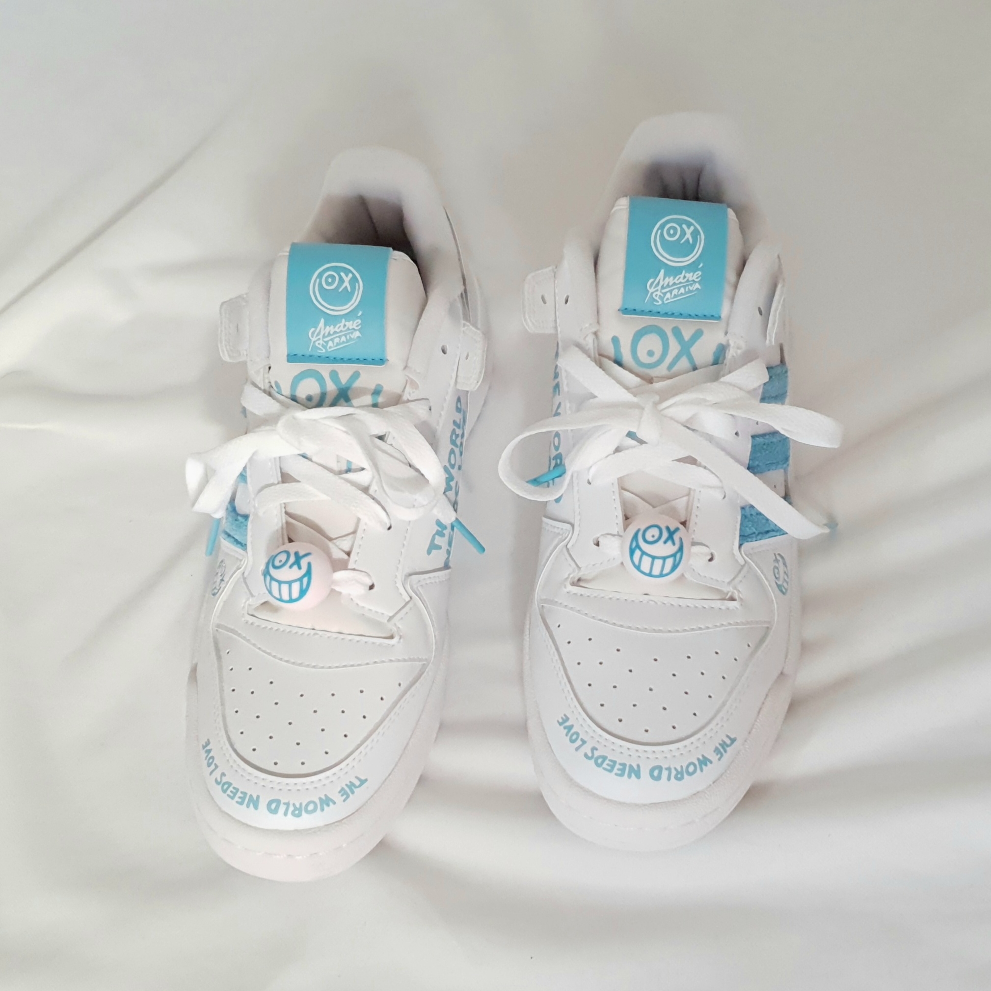 Adidas x Andre Saraiva Forum Low Cloud White 착용 스타일 - 1