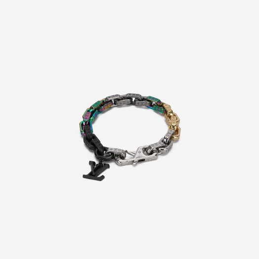 Louis Vuitton Paradise Chain Bracelet Metal with Black Multicolor Silver and Gold