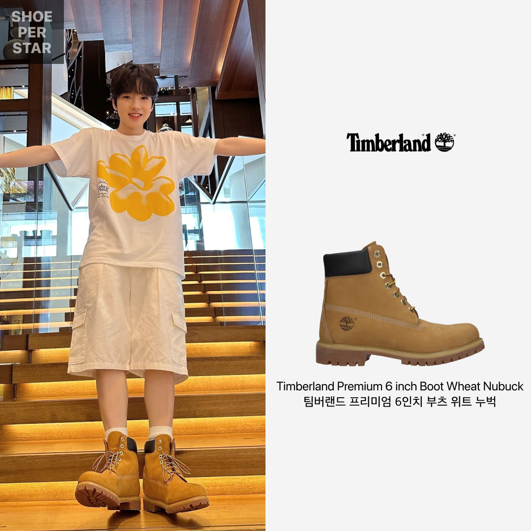 Timberland Premium 6 inch Waterproof Boot Wheat Nubuck - Wide 착용 스타일 - 1
