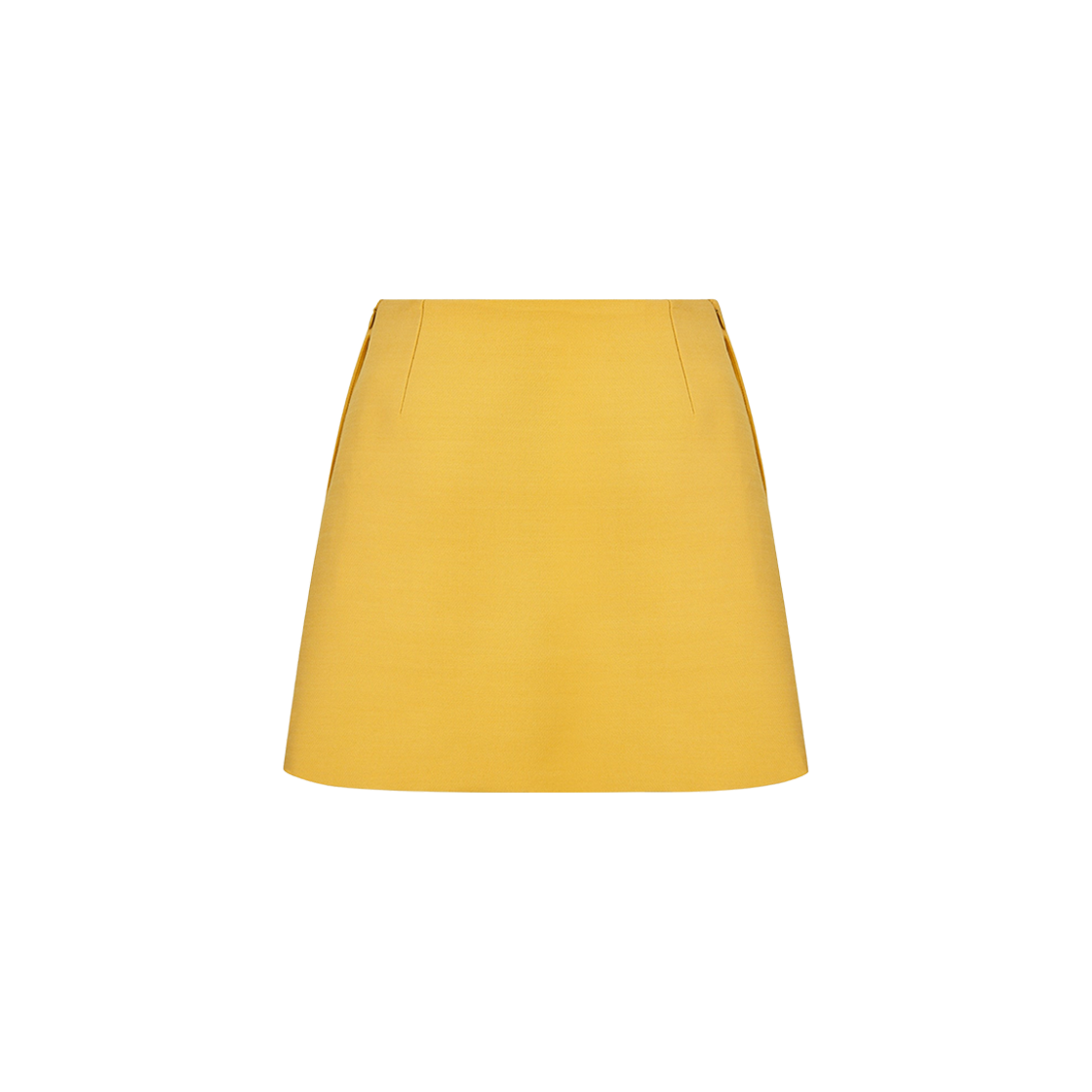 421J45A1166-X2290 (W) Dior Flared Miniskirt Yellow Wool Silk - 대표 이미지 #1