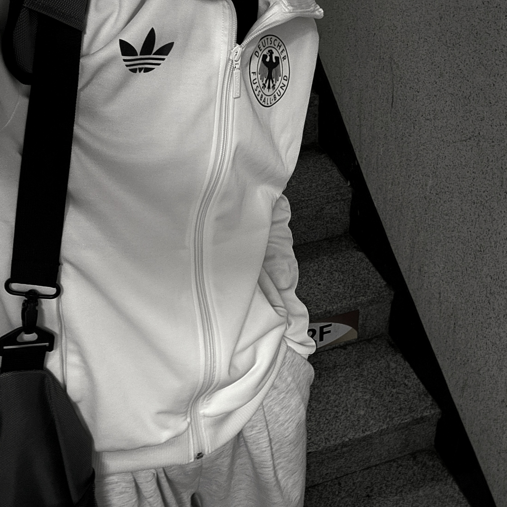 Adidas German Beckenbauer Track Top Off White - KR Sizing 착용 스타일
