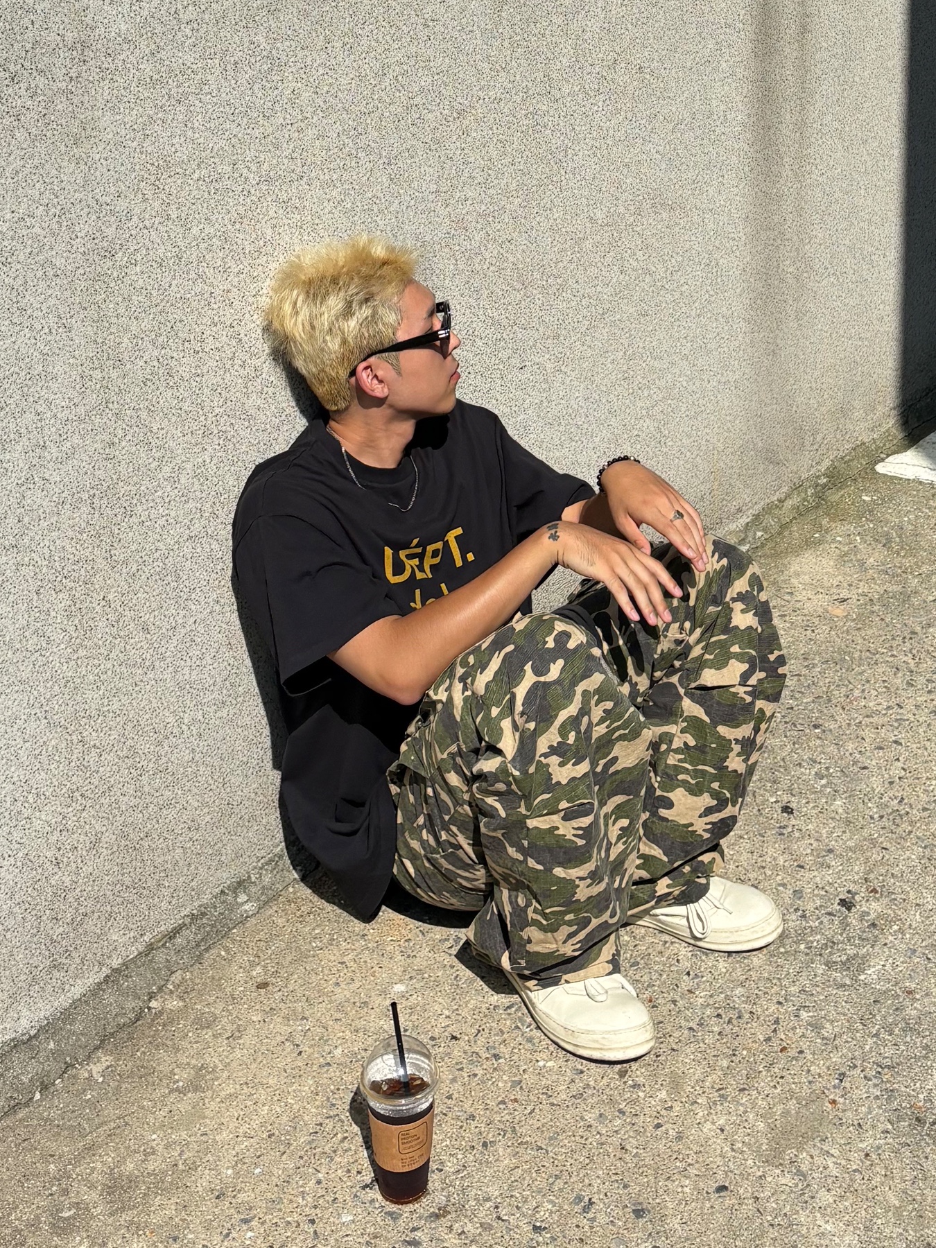 Gallery Dept. Dept De La Galerie Classic T-Shirt Black, Wapworks Wide Safety Cargo Pants Camo 착용 스타일 - 1