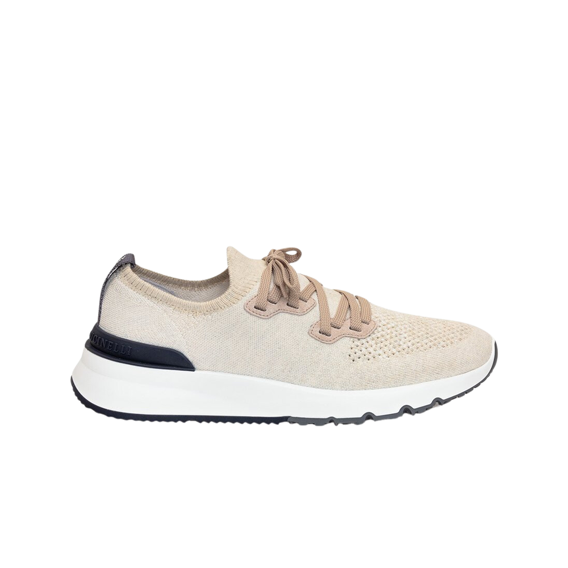 MZUKISO250-CW751 Brunello Cucinelli Cotton Chine Knit Runners Beige