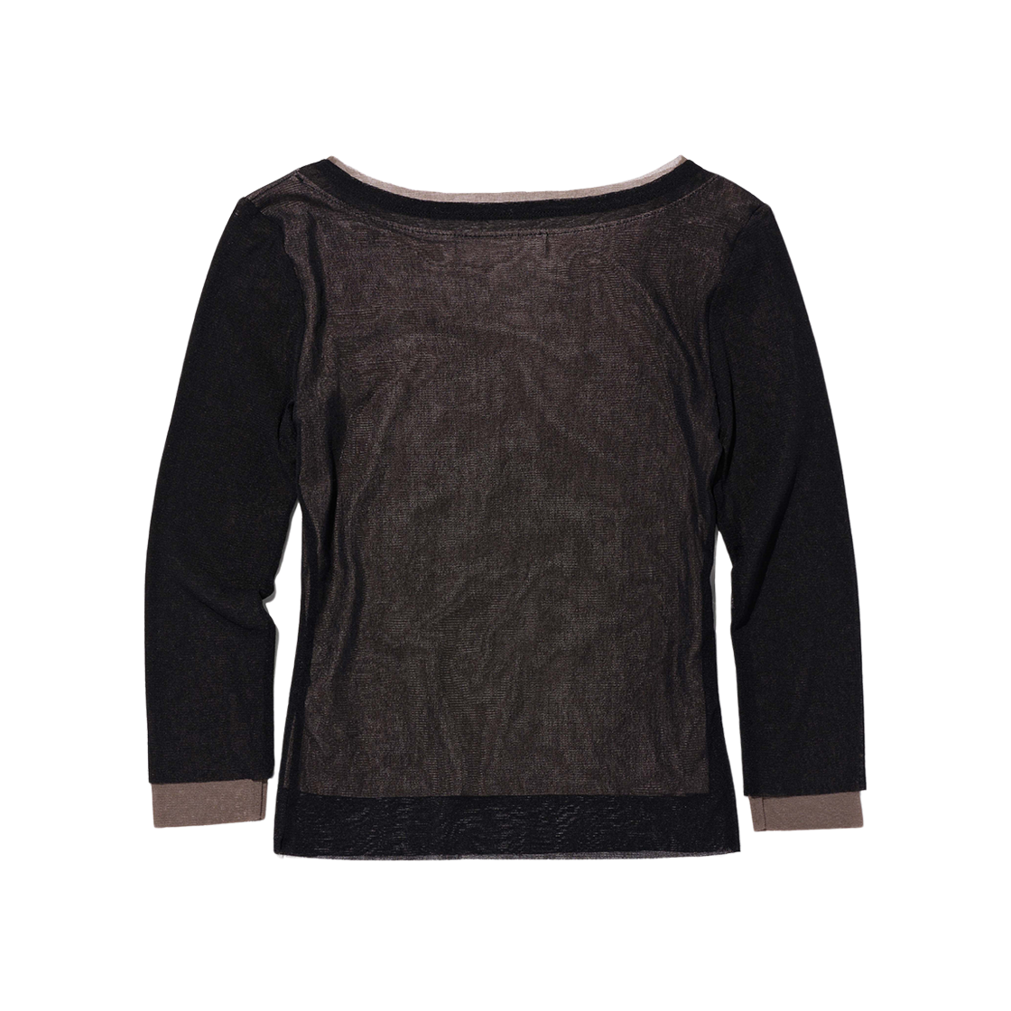 (W) Mischief Boat Neck Mesh Top Black 상세 이미지 2