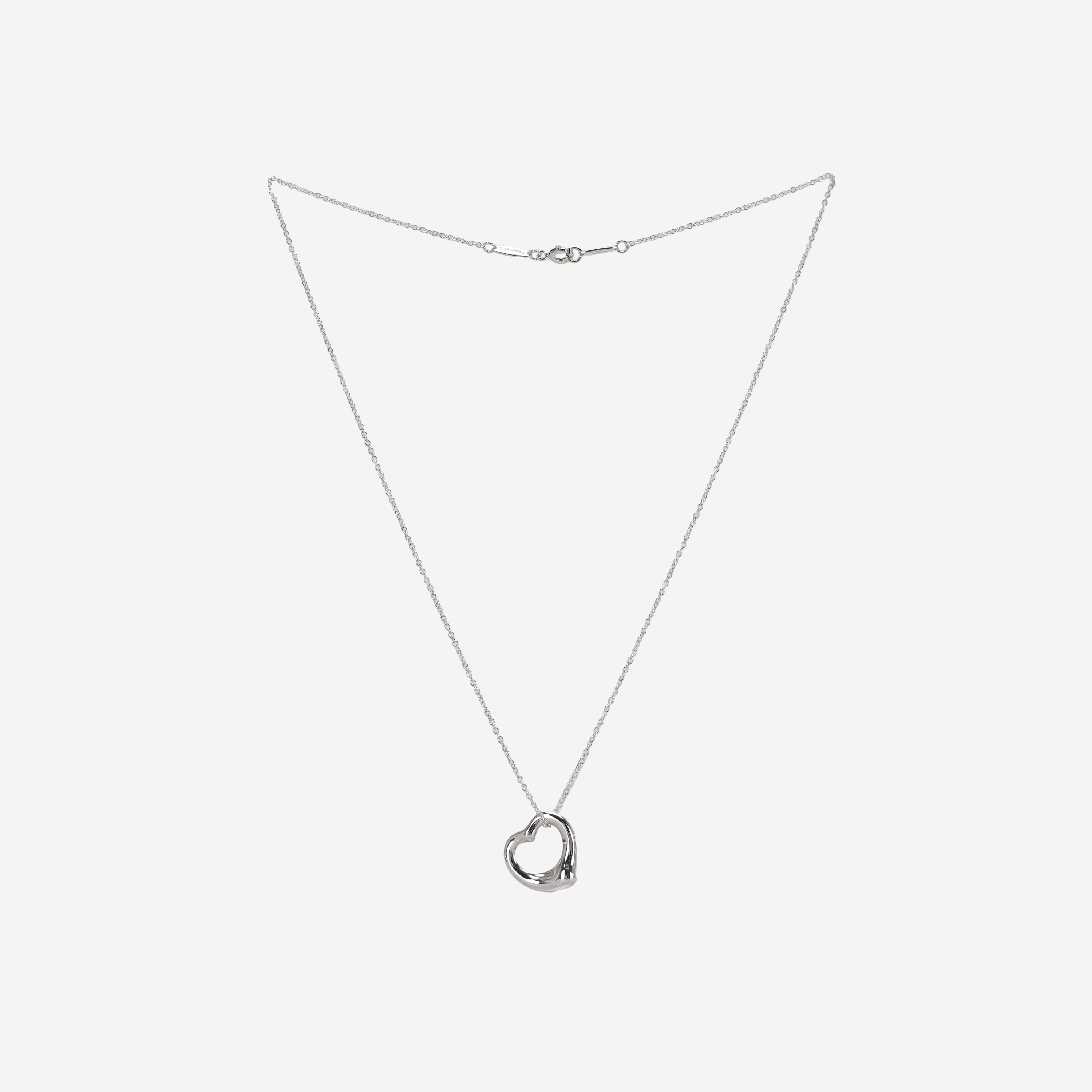 Tiffany & Co. Elsa Peretti Open Heart Pendant 16mm Silver