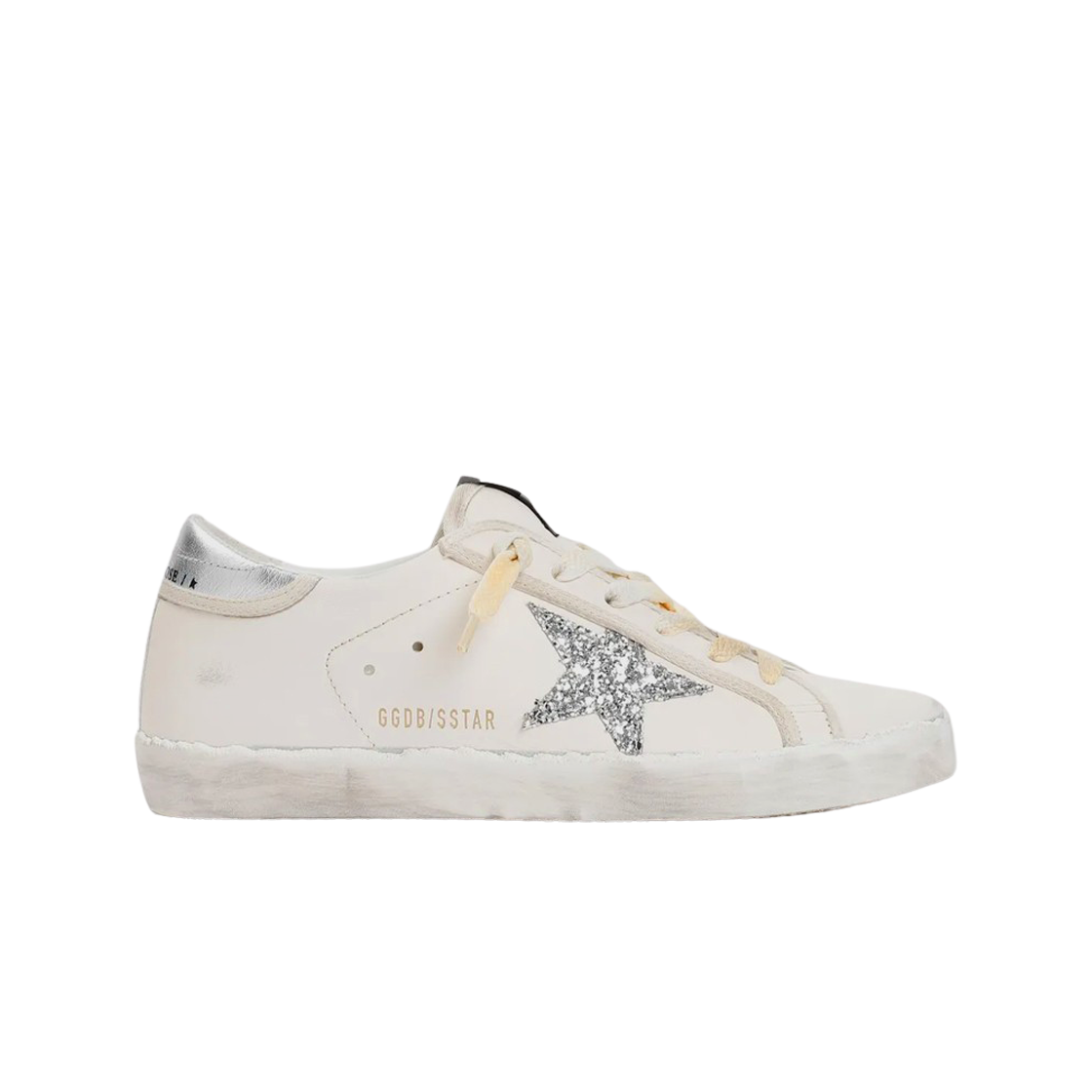 GWF00101-F004656-80185 (W) Golden Goose Superstar White Silver Glitter