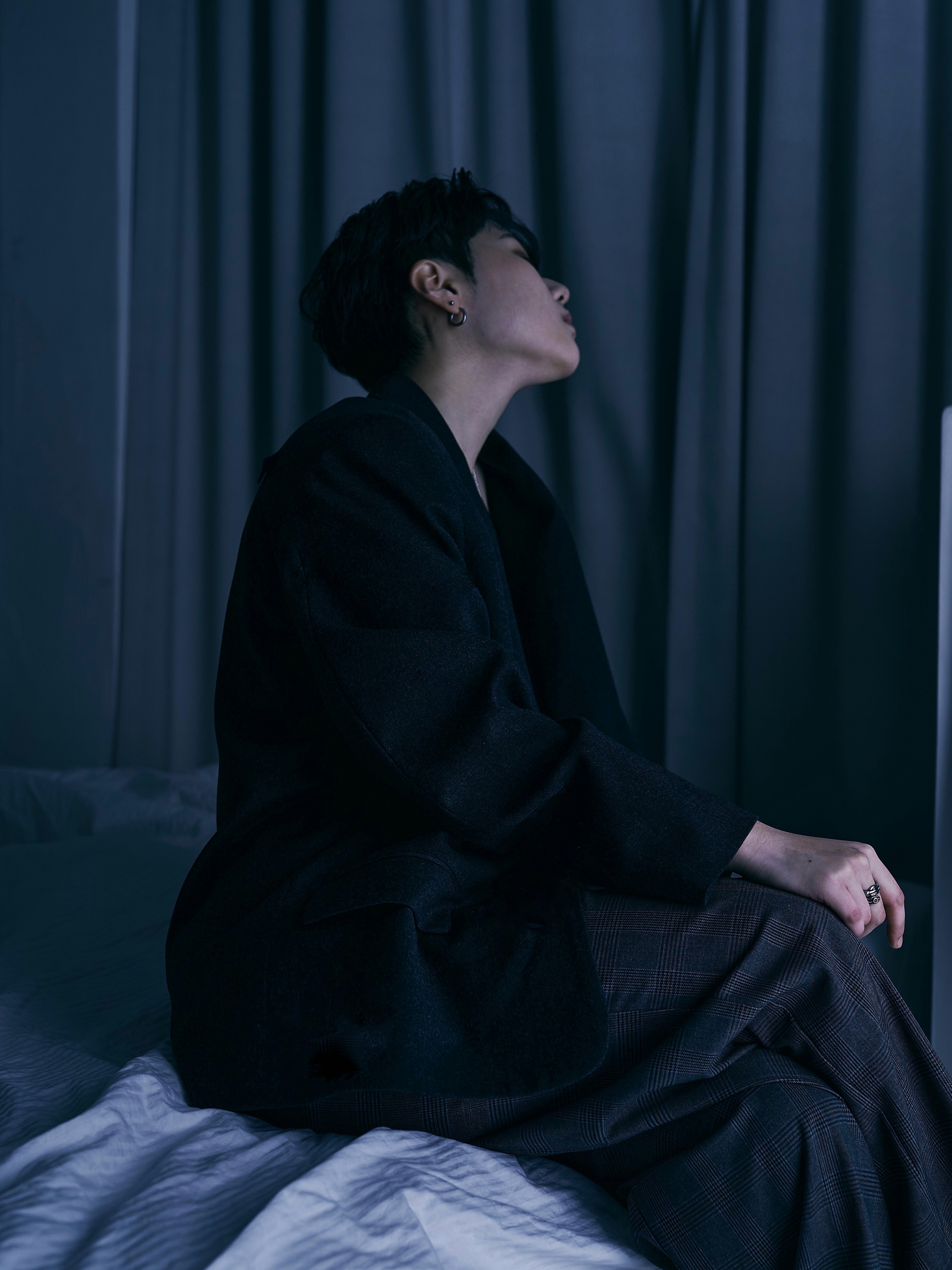 Zara x Ader Error Oversize Blazer Black 착용 스타일 - 5