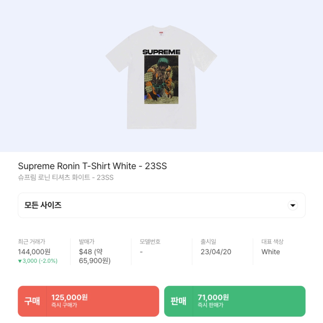 Supreme Ronin T-Shirt White - 23SS 착용 스타일 - 2