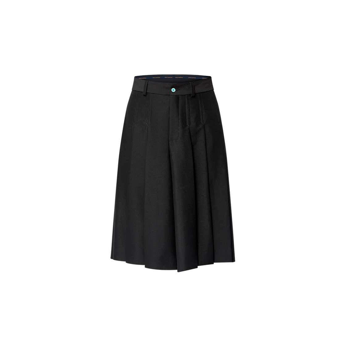 Louis Vuitton Tailored Pleated Wool Shorts Black 상세 이미지 1