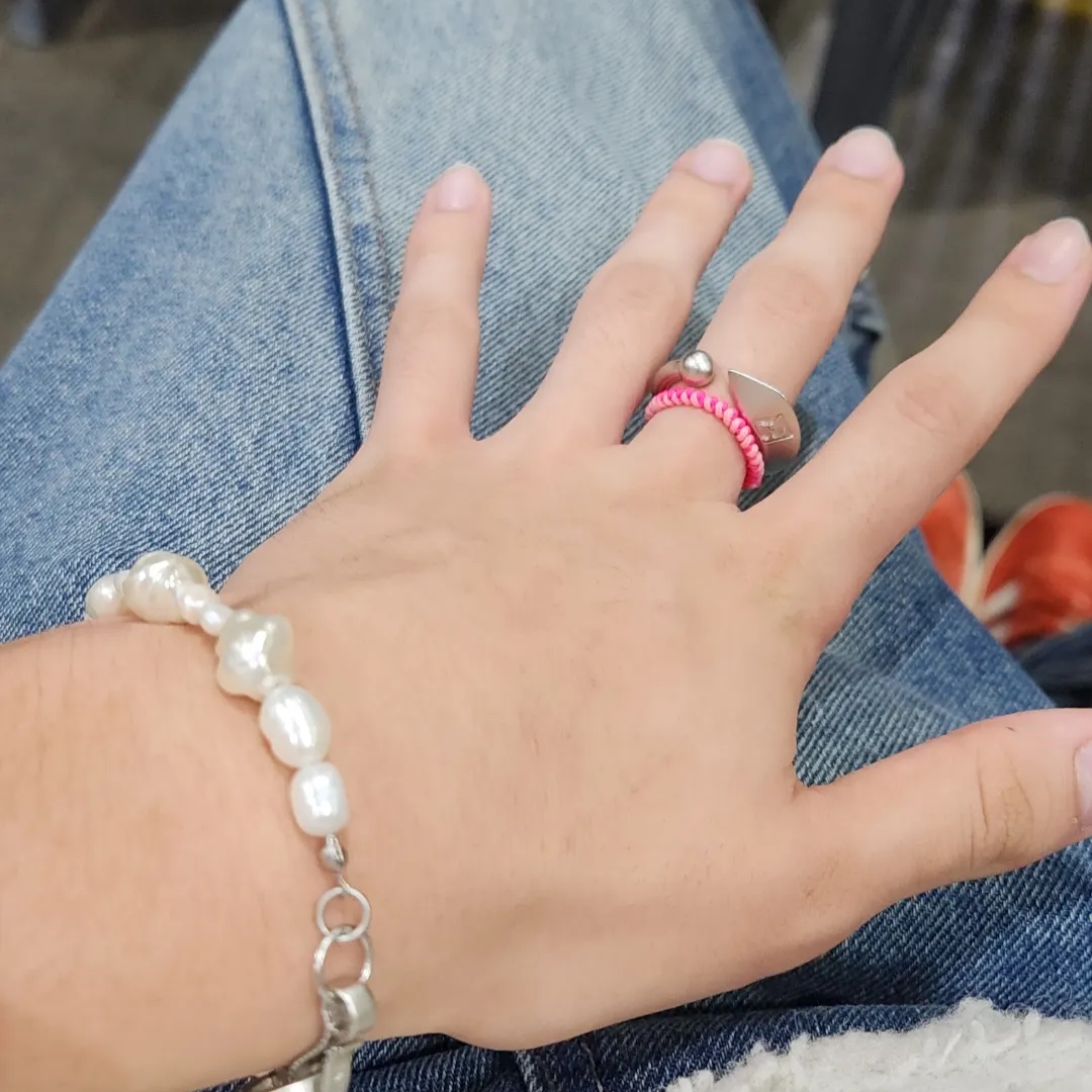 Haleine Metal Piercing Ring (VA218) 착용 스타일