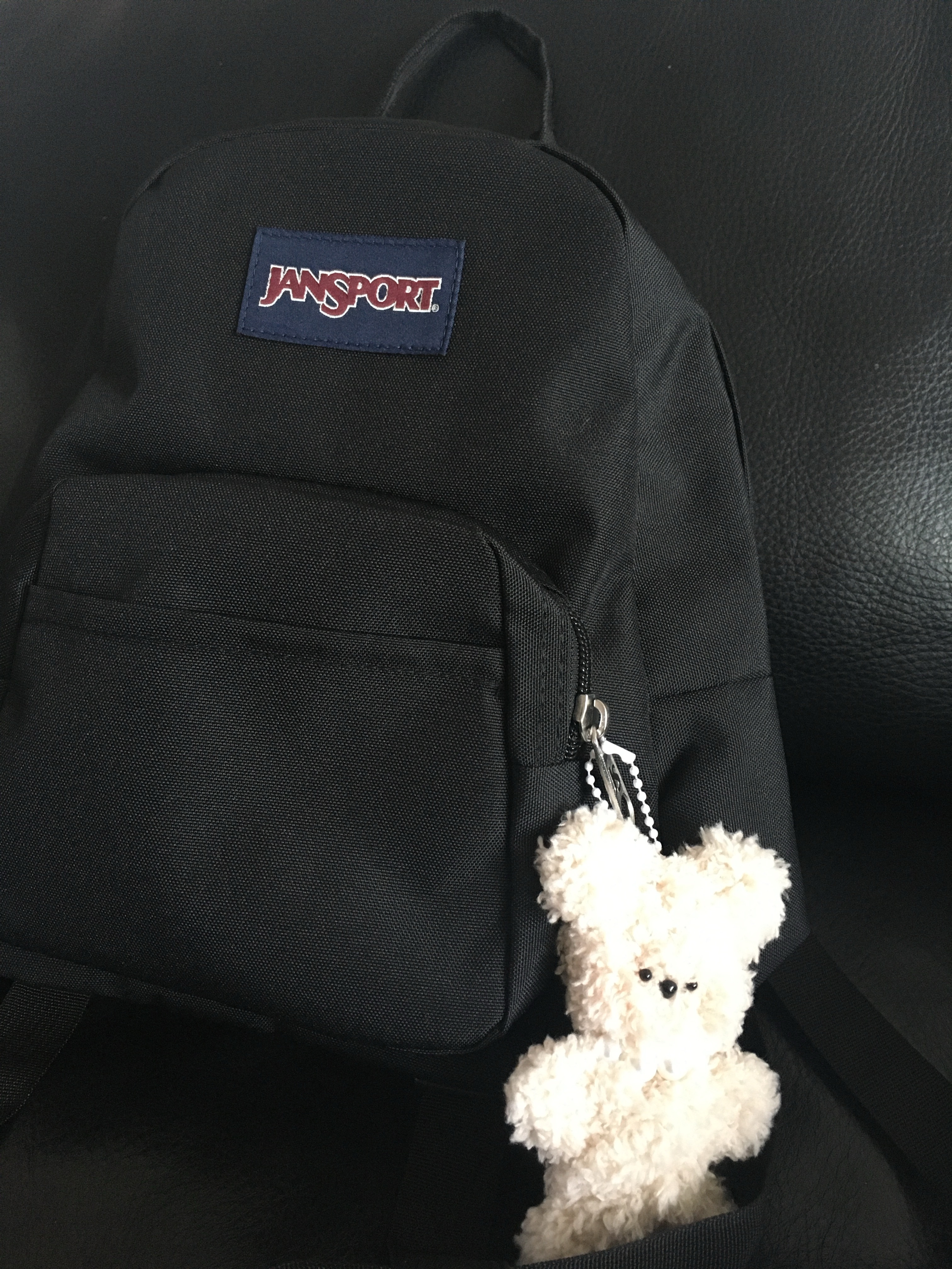 Jansport Half Pint Mini Backpack Black 착용 스타일