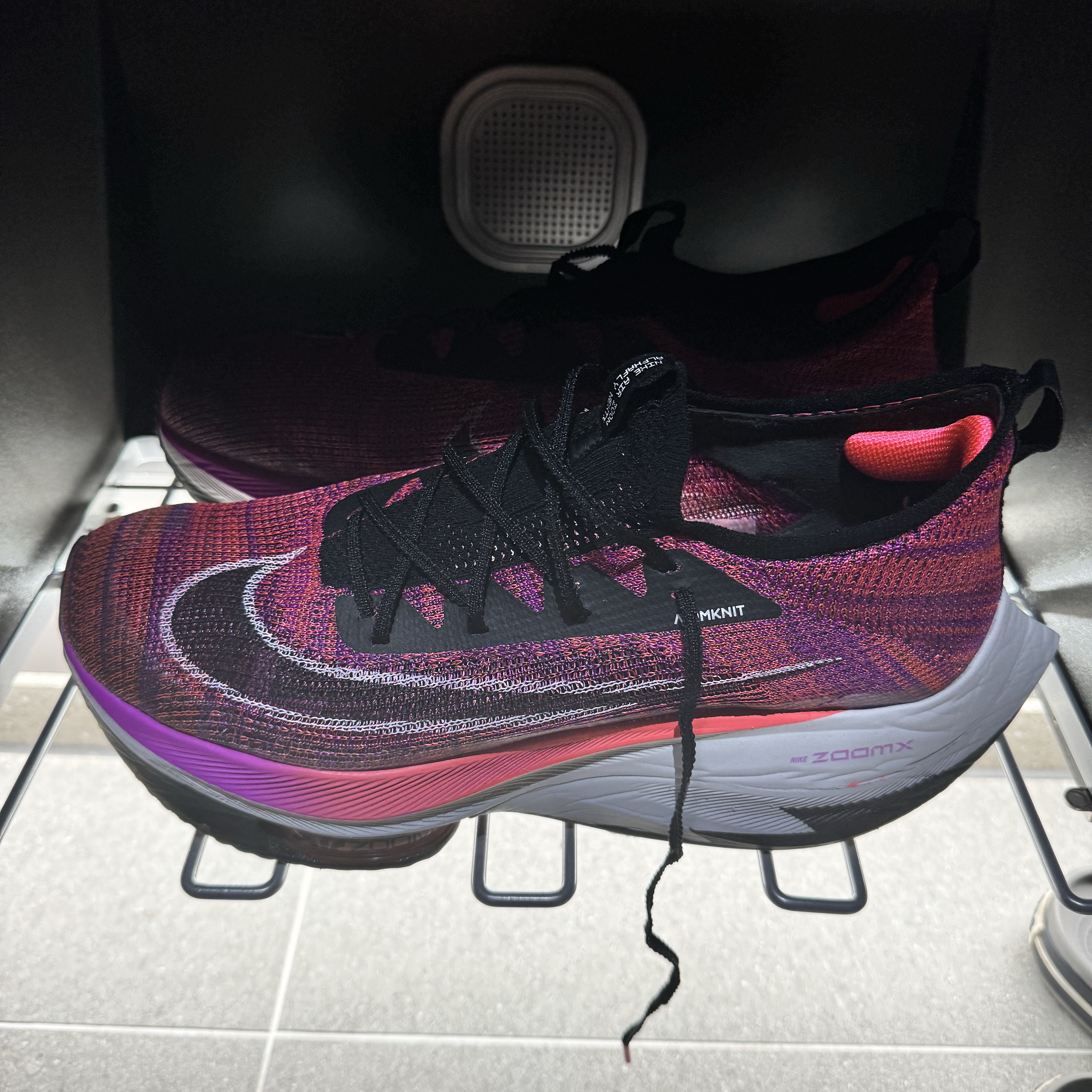 Nike Air Zoom Alphafly Next% Hyper Violet 착용 스타일 - 1
