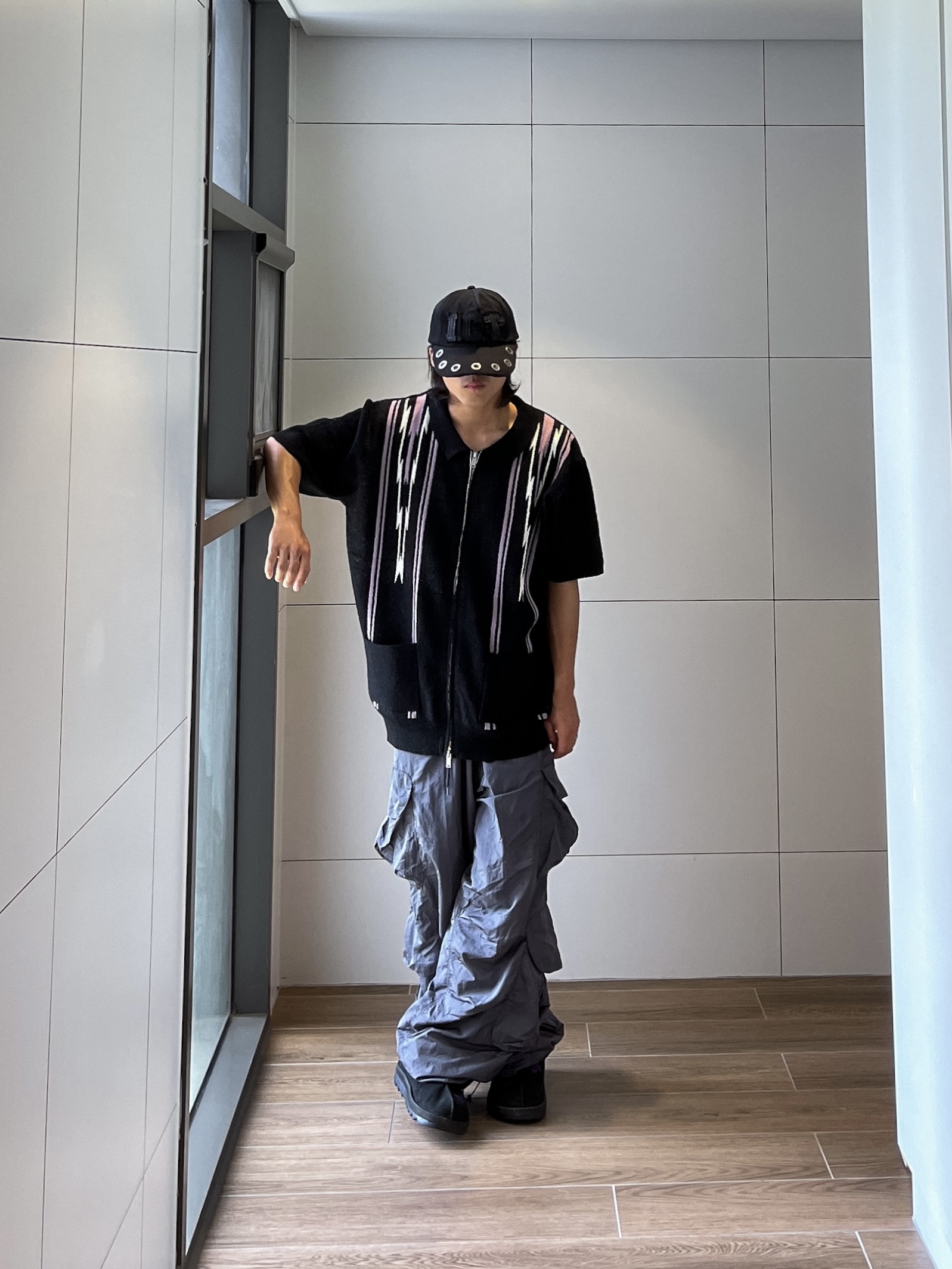 Reebok x Needles Beatnik Moc Core Black Extreme Purple, Icyto I.C.T. Eyelet Trucker Cap black 착용 스타일 - 2