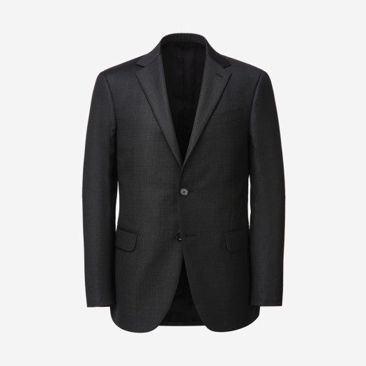 알레그리 테크 테일러링 LORO PIANA 쉐도우 체크 수트 자켓 차콜 그레이