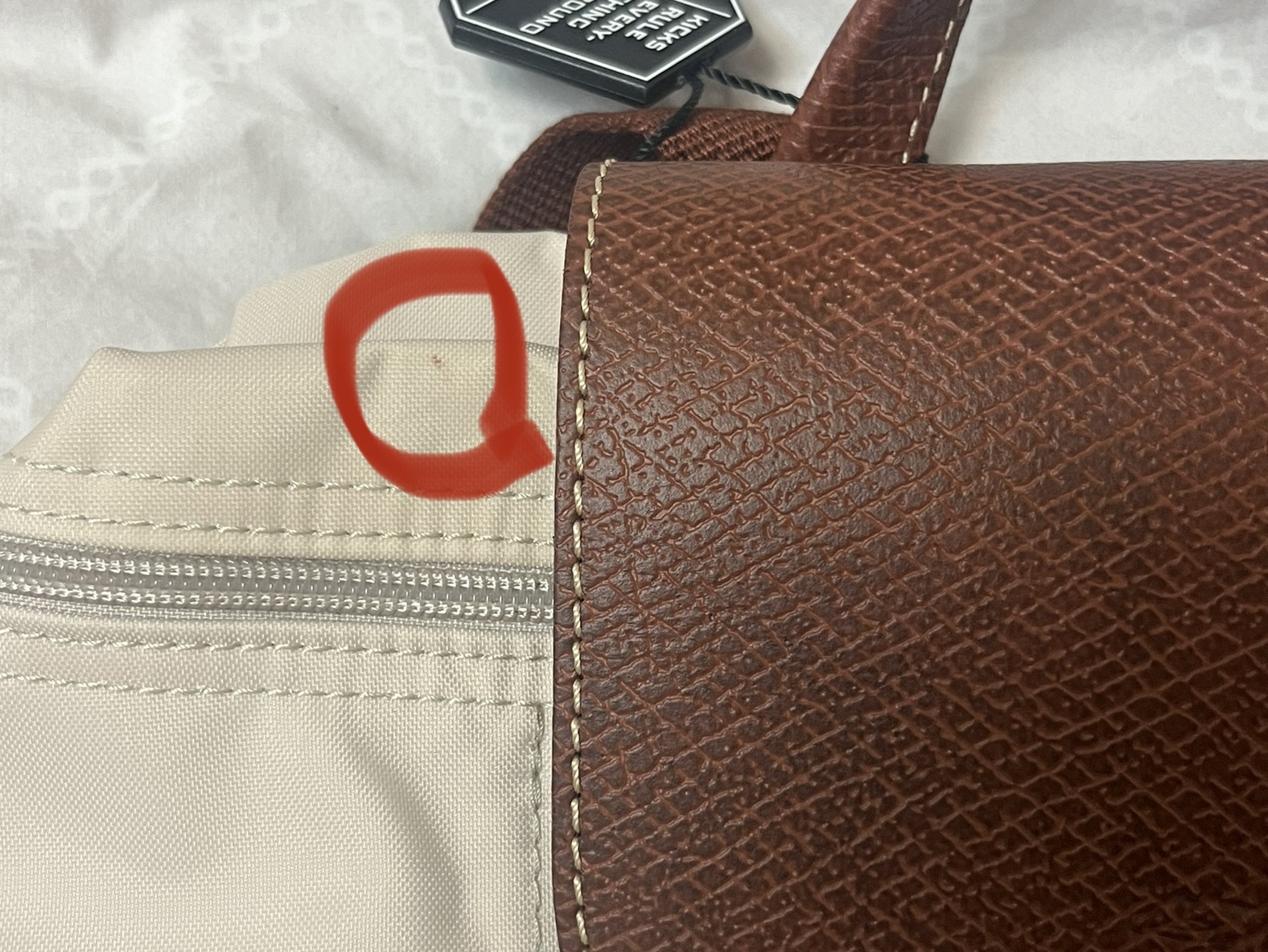 Longchamp Le Pliage Original M Backpack Paper 착용 스타일 - 1