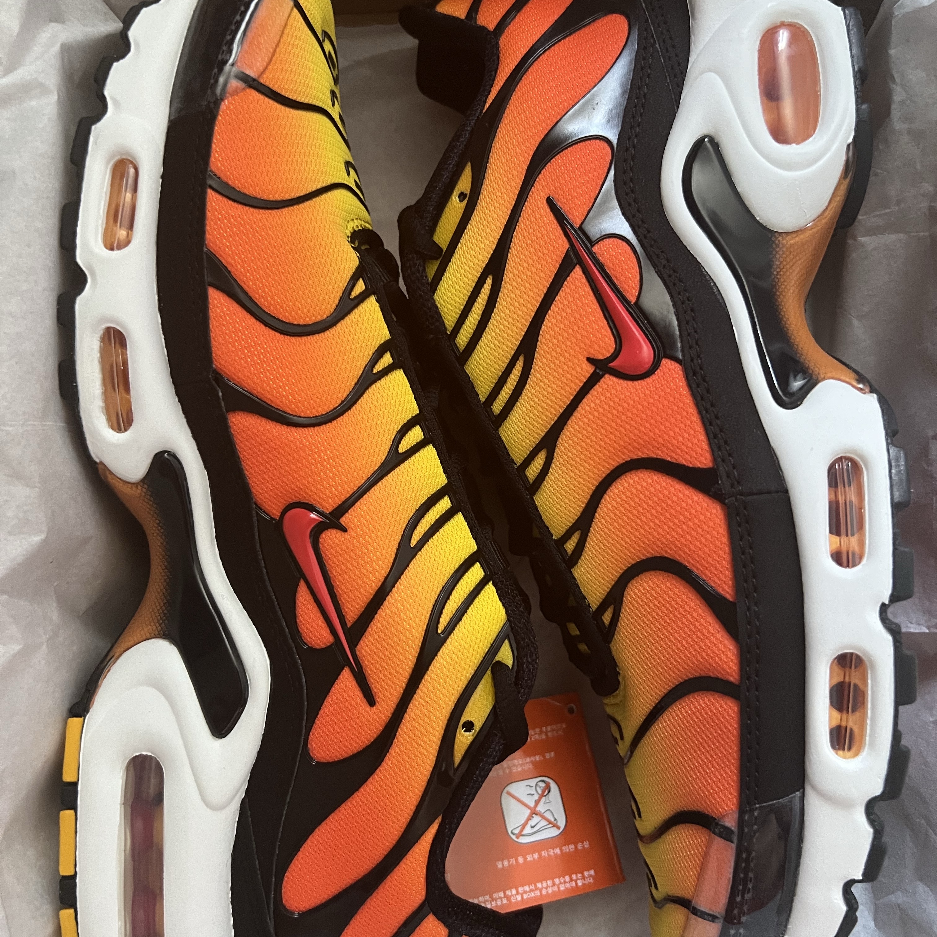 Nike Air Max Plus Bright Ceramic and Tour Yellow 착용 스타일 - 3