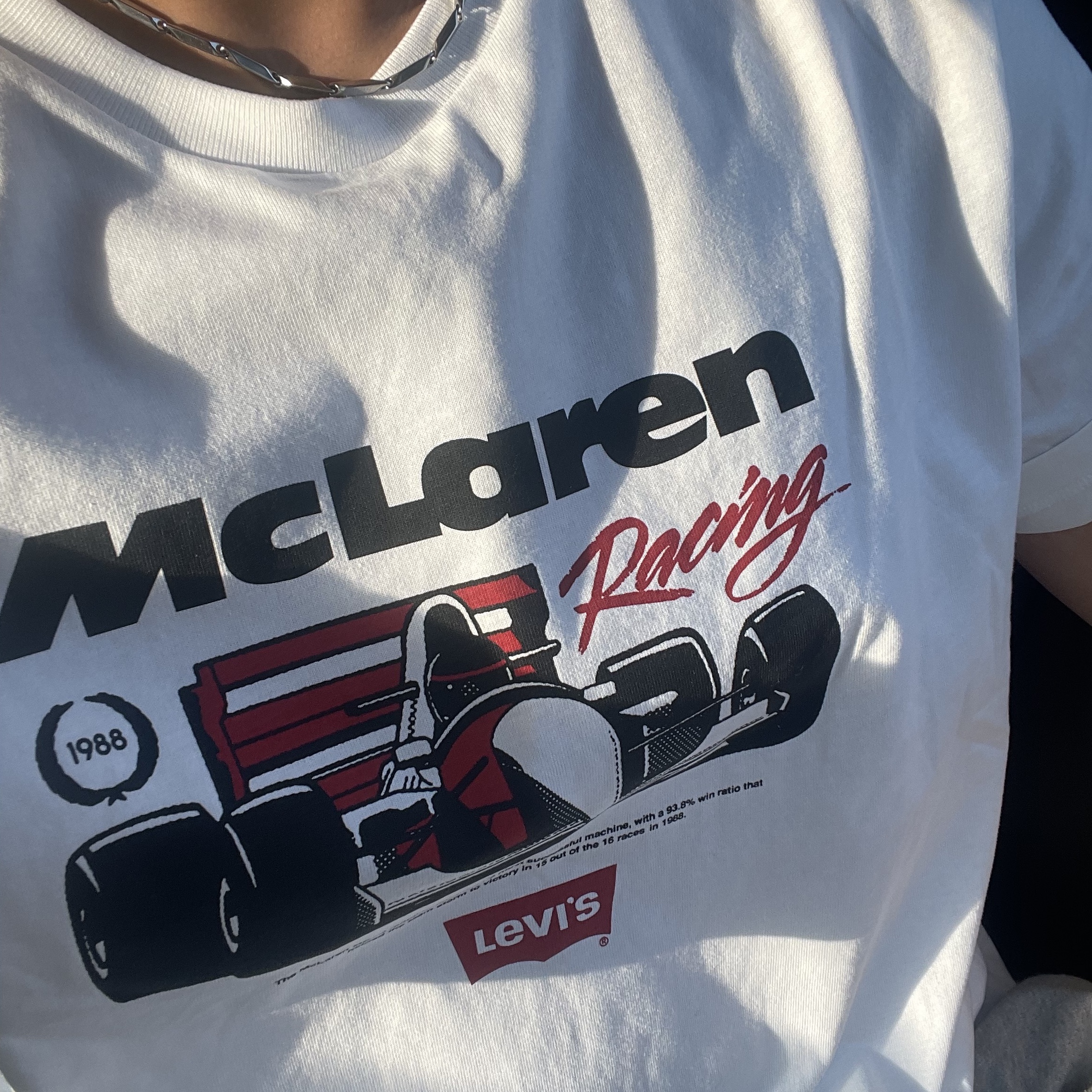 Levi’s x McLaren Racing Heritage T-Shirt White 착용 스타일