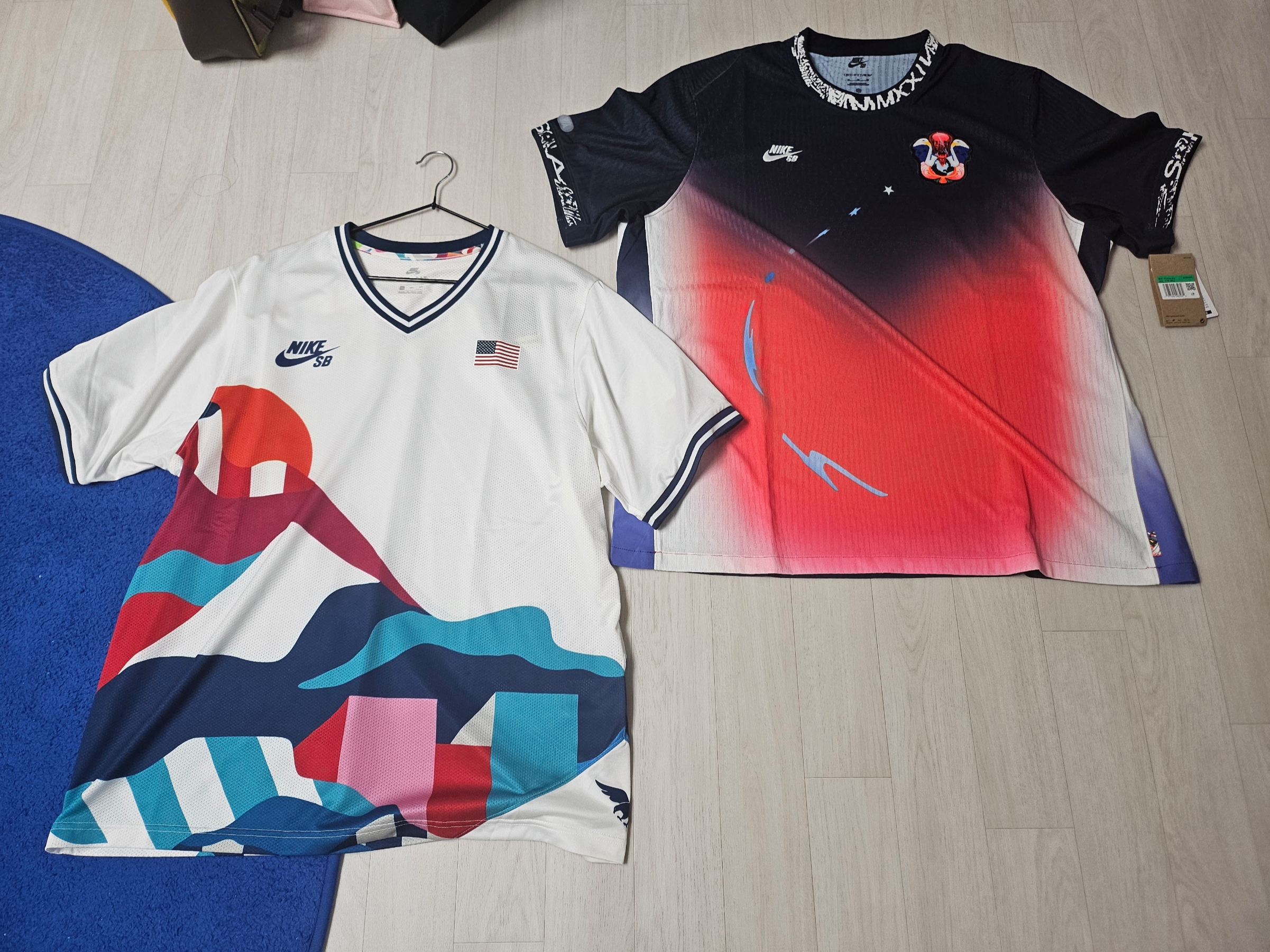 Nike SB Team USA Dri-Fit ADV Short Sleeve Jersey Obsidian 착용 스타일