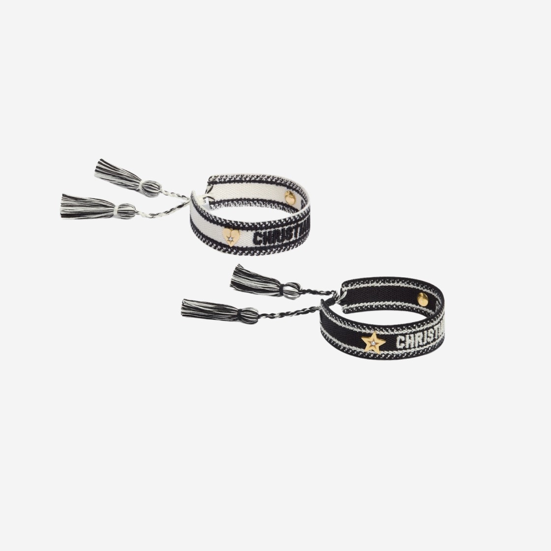 (W) Dior Christian Dior Bracelet Set Black White 상세 이미지 1